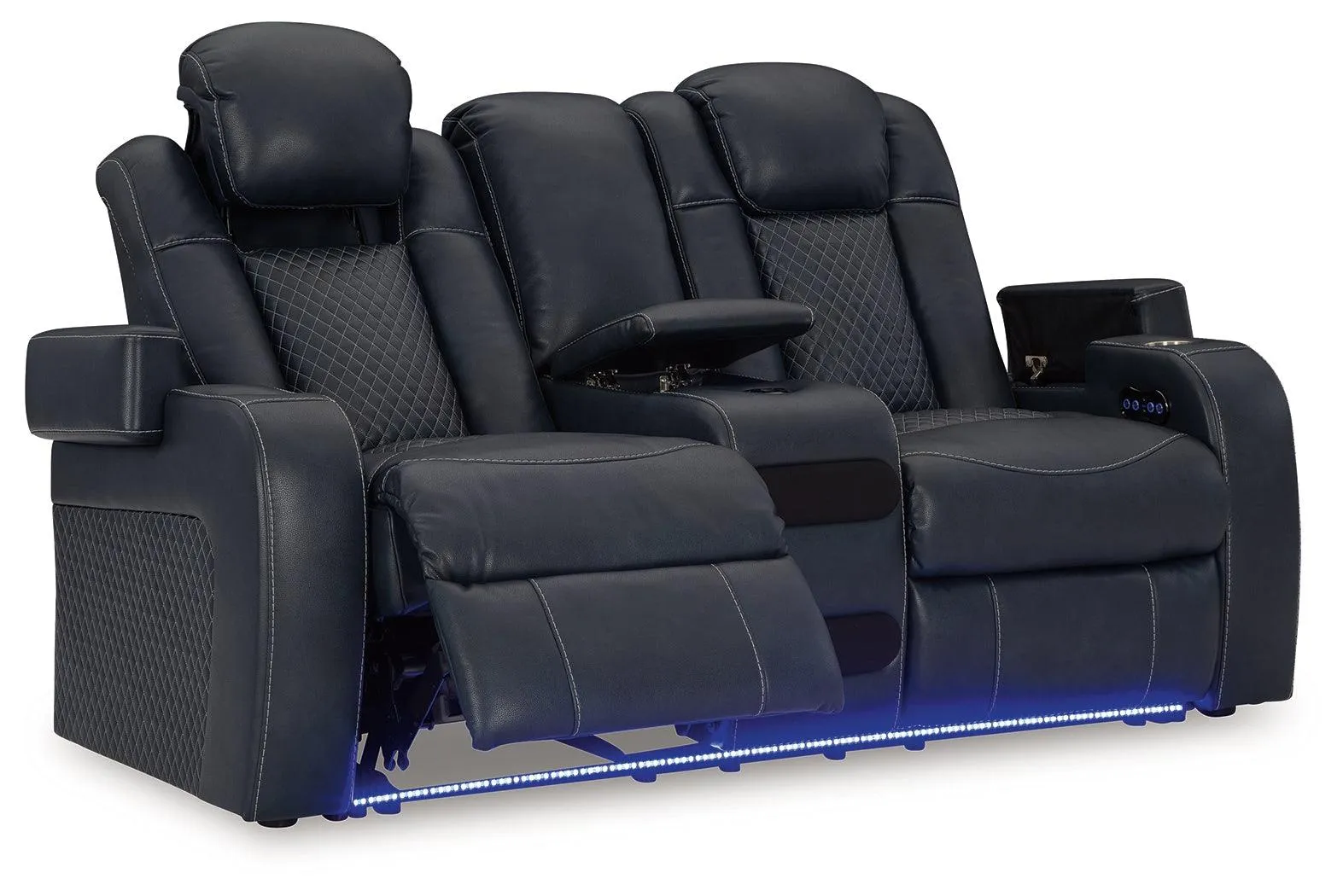 Fyne-Dyme Sapphire  Dual Power Reclining Loveseat with Console - Image 3
