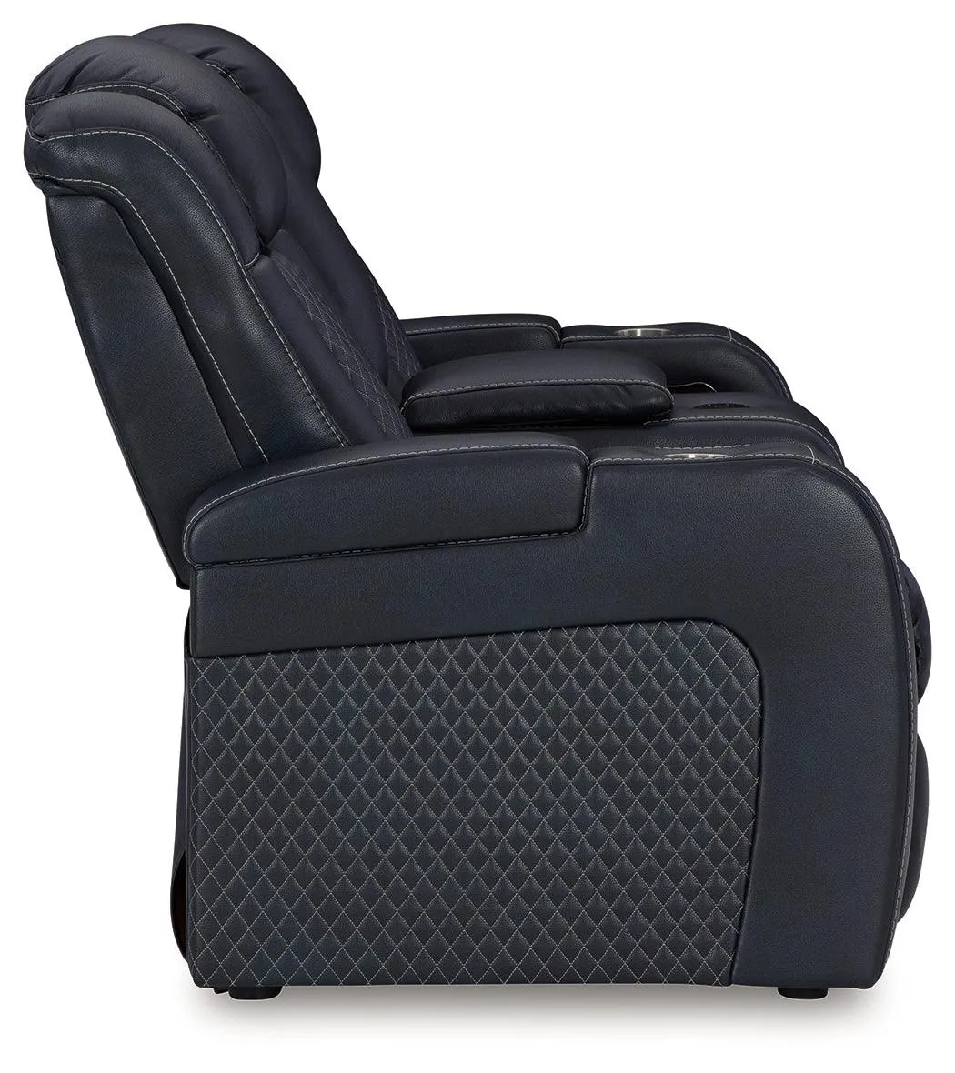 Fyne-Dyme Sapphire  Dual Power Reclining Loveseat with Console - Image 4