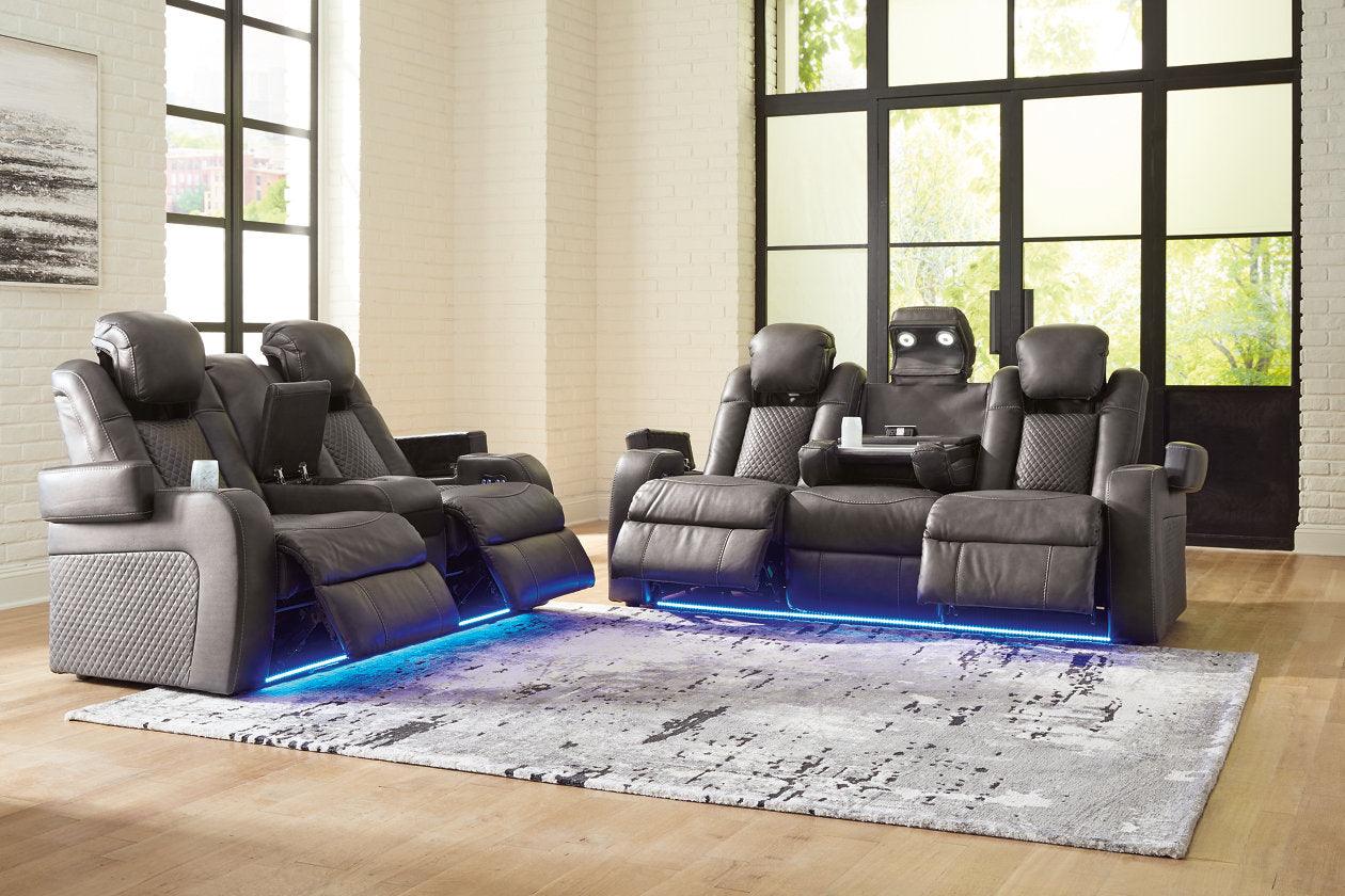 Fyne-Dyme Shadow Power Reclining Sofa and Loveseat - Image 2