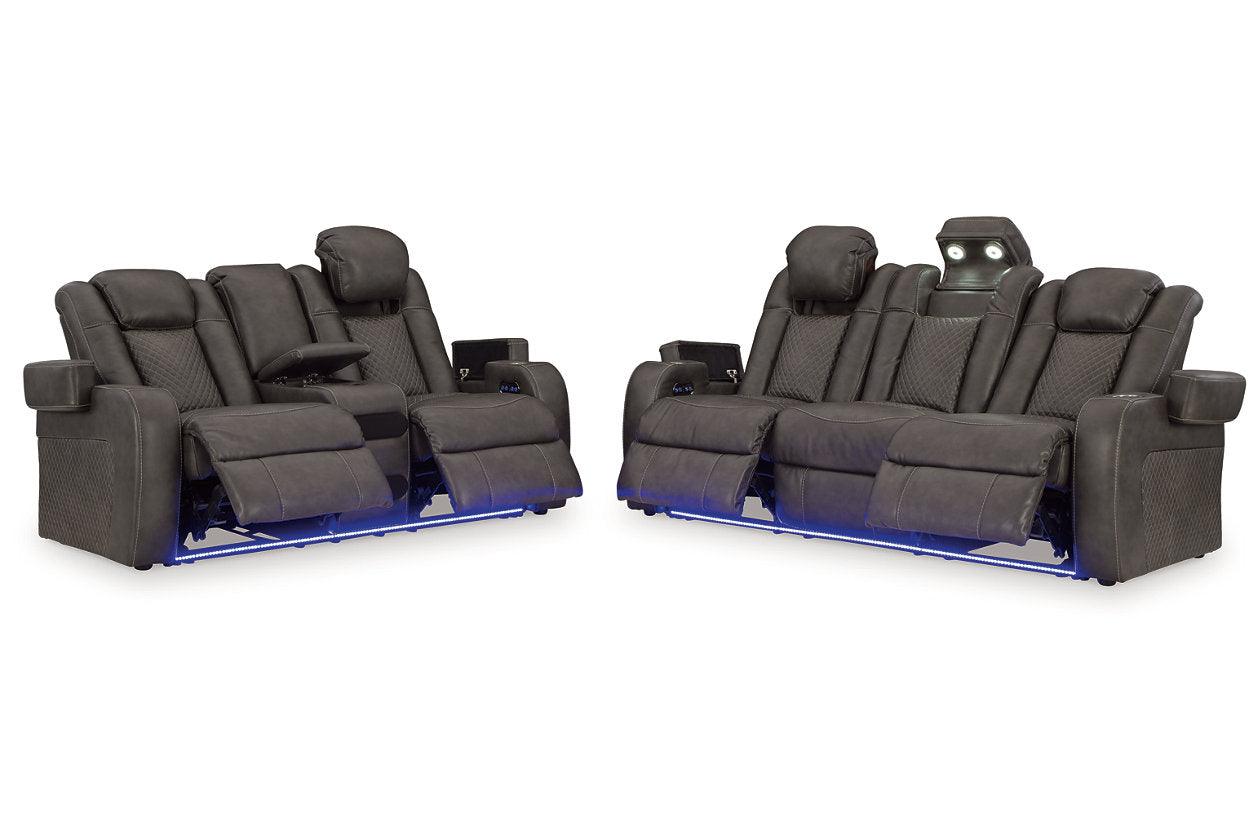 Fyne-Dyme Shadow Power Reclining Sofa and Loveseat - Image 4