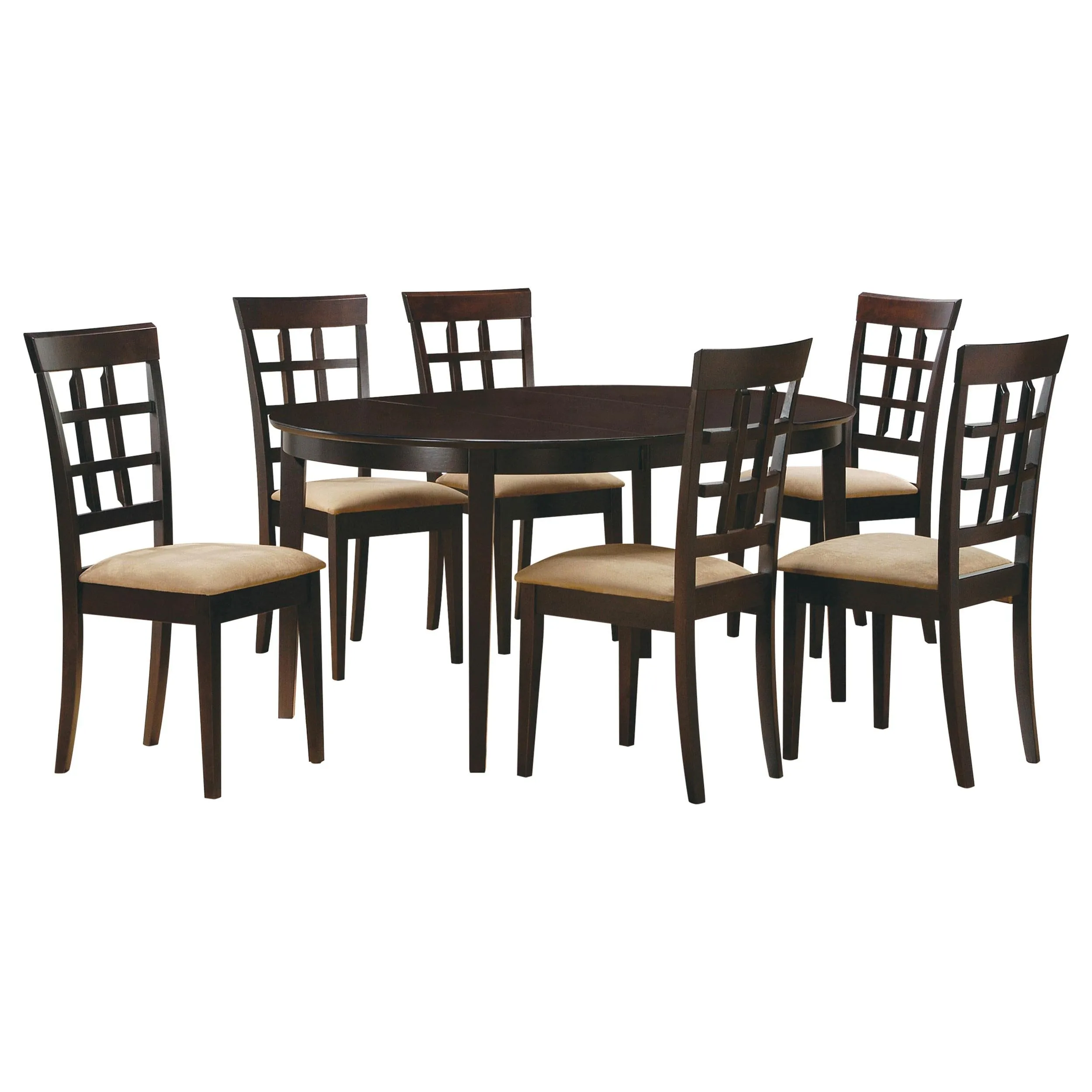 Gabriel Cappuccino 7-Piece Dining Set with Extension Leaff - Image 2