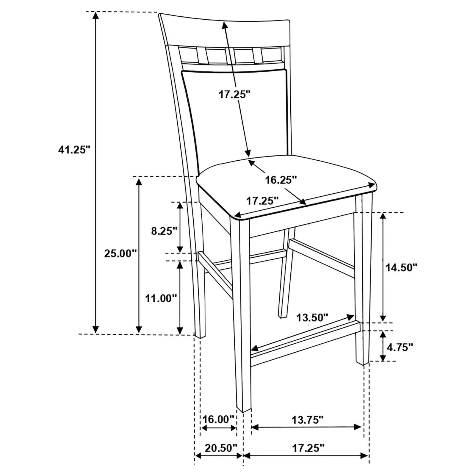 Gabriel Cappuccino 7-Piece Square Counter Height Dining Set - Image 12