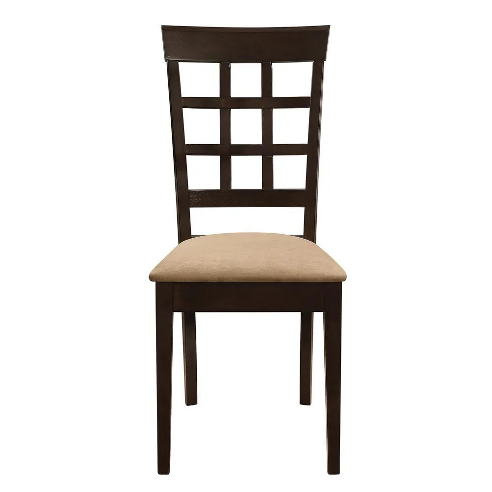 Gabriel Cappuccino/Tan Lattice Back Side Chairs, Set of 2 - Image 3