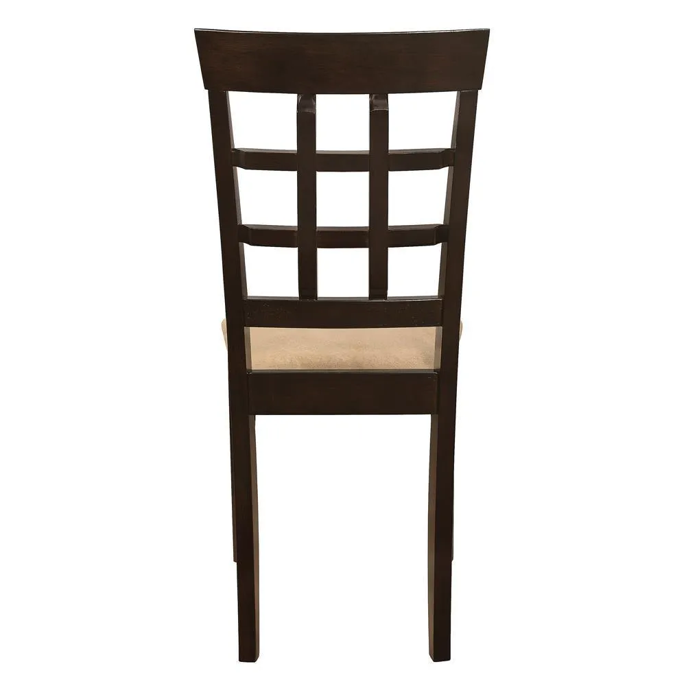 Gabriel Cappuccino/Tan Lattice Back Side Chairs, Set of 2 - Image 5