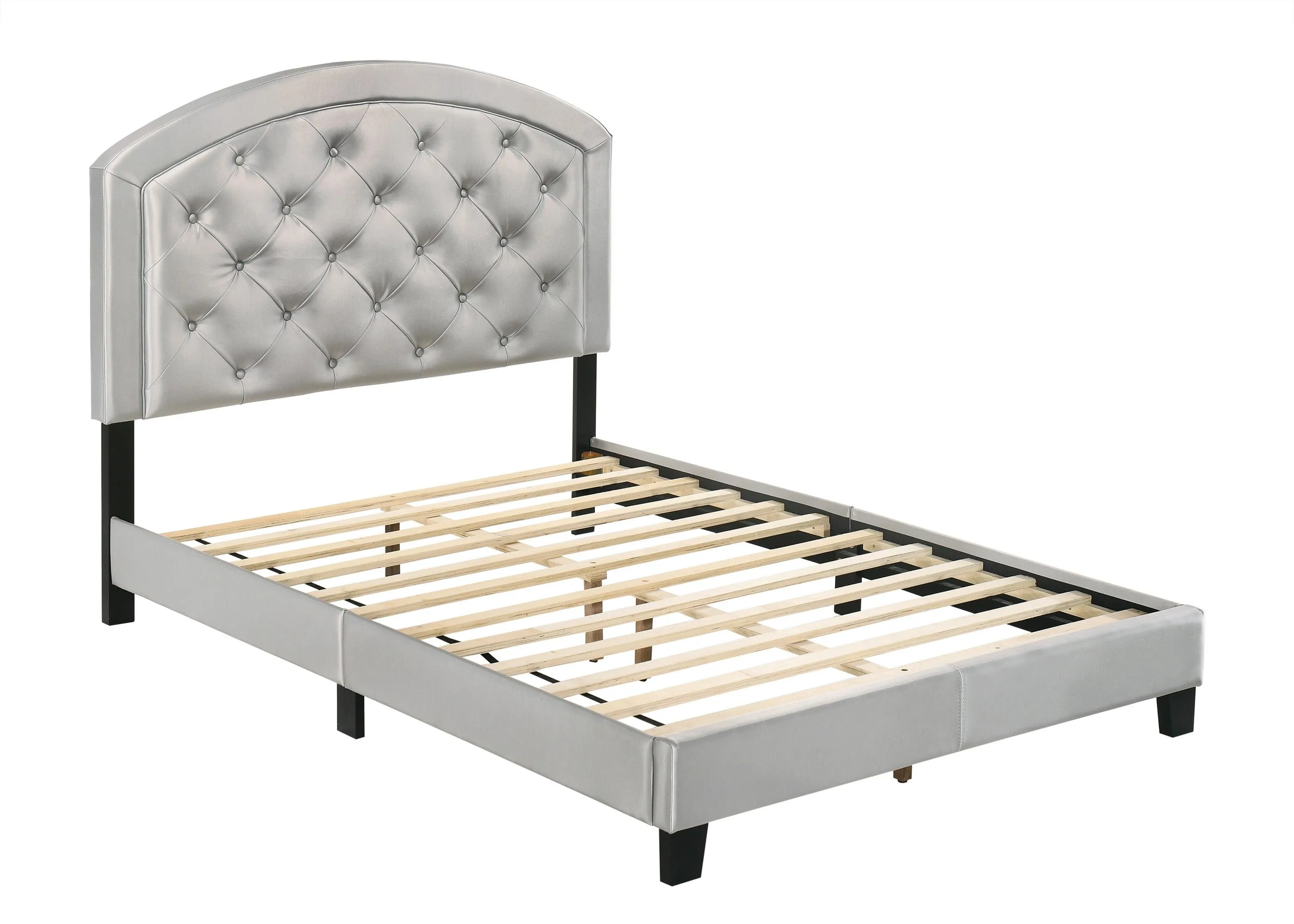 Gaby Silver Full Upholstered Platform Bed - Image 3