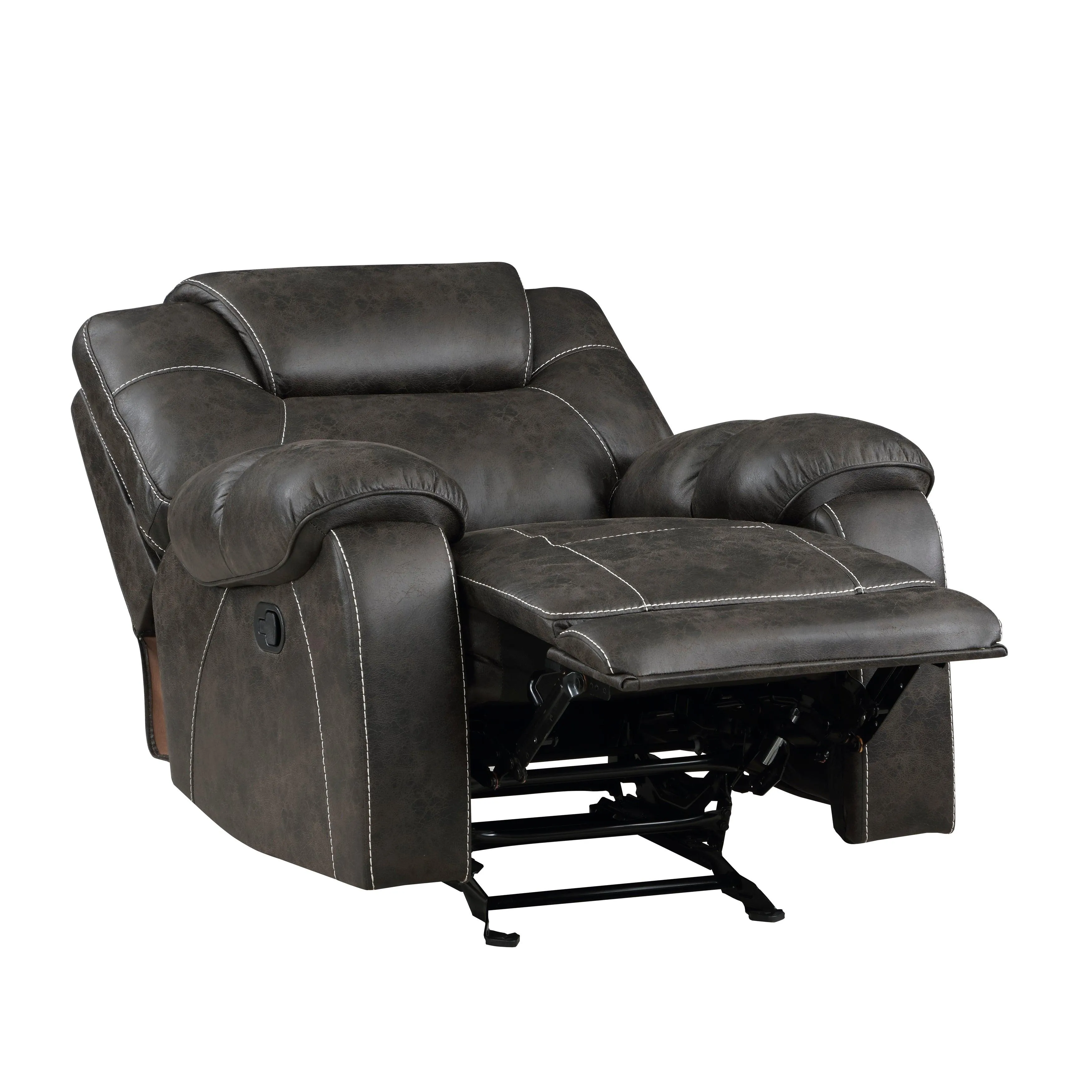 Gainesville Chocolate Glider Reclining Chair - Image 5