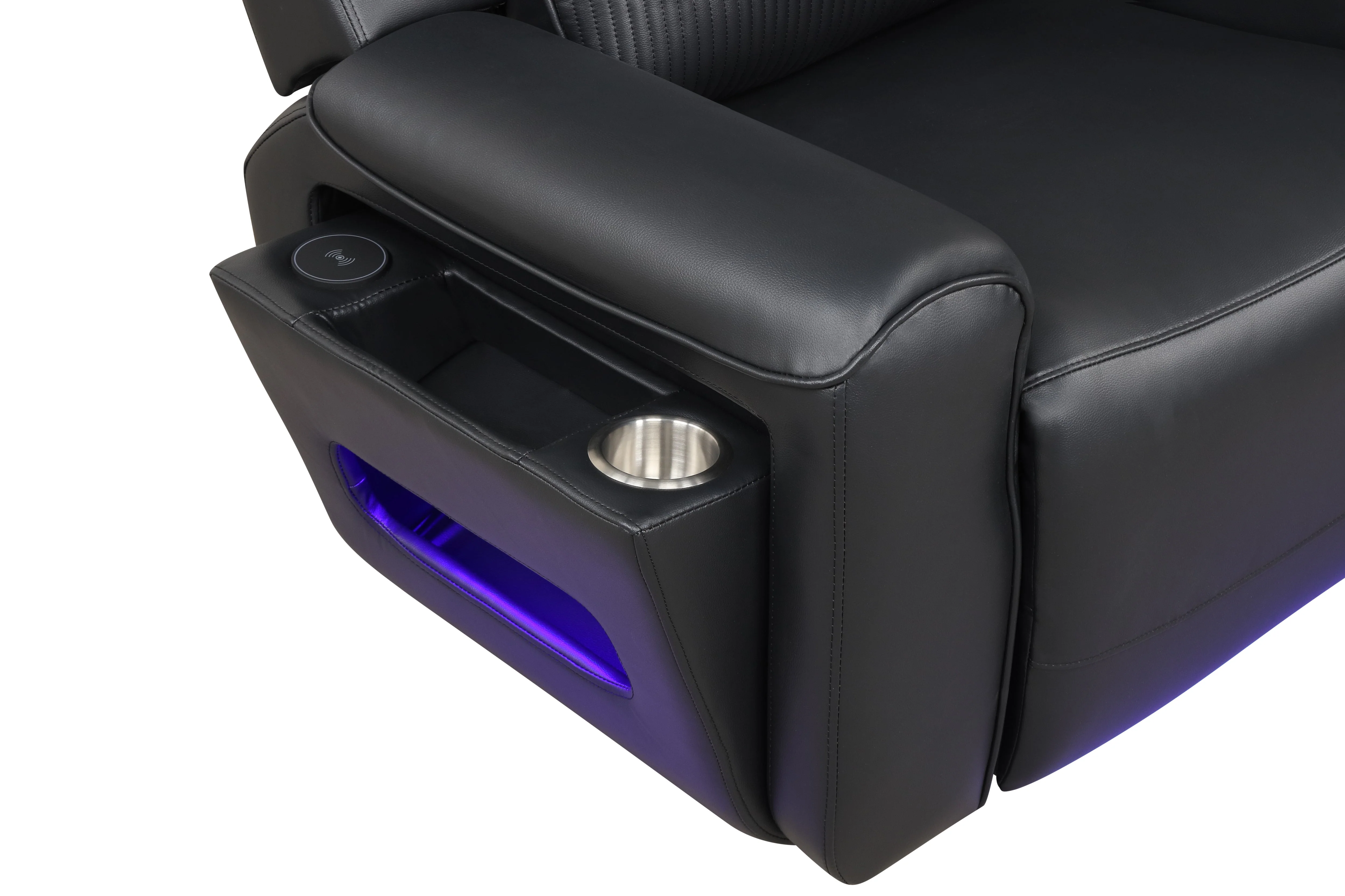 Galaxy Black Power Reclining Sectional - Image 4