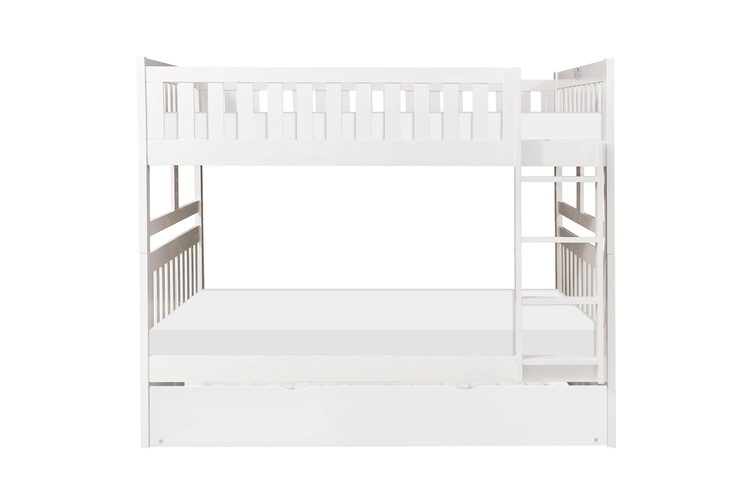 Galen White Full/Full Bunk Bed with Twin Trundle - Image 3