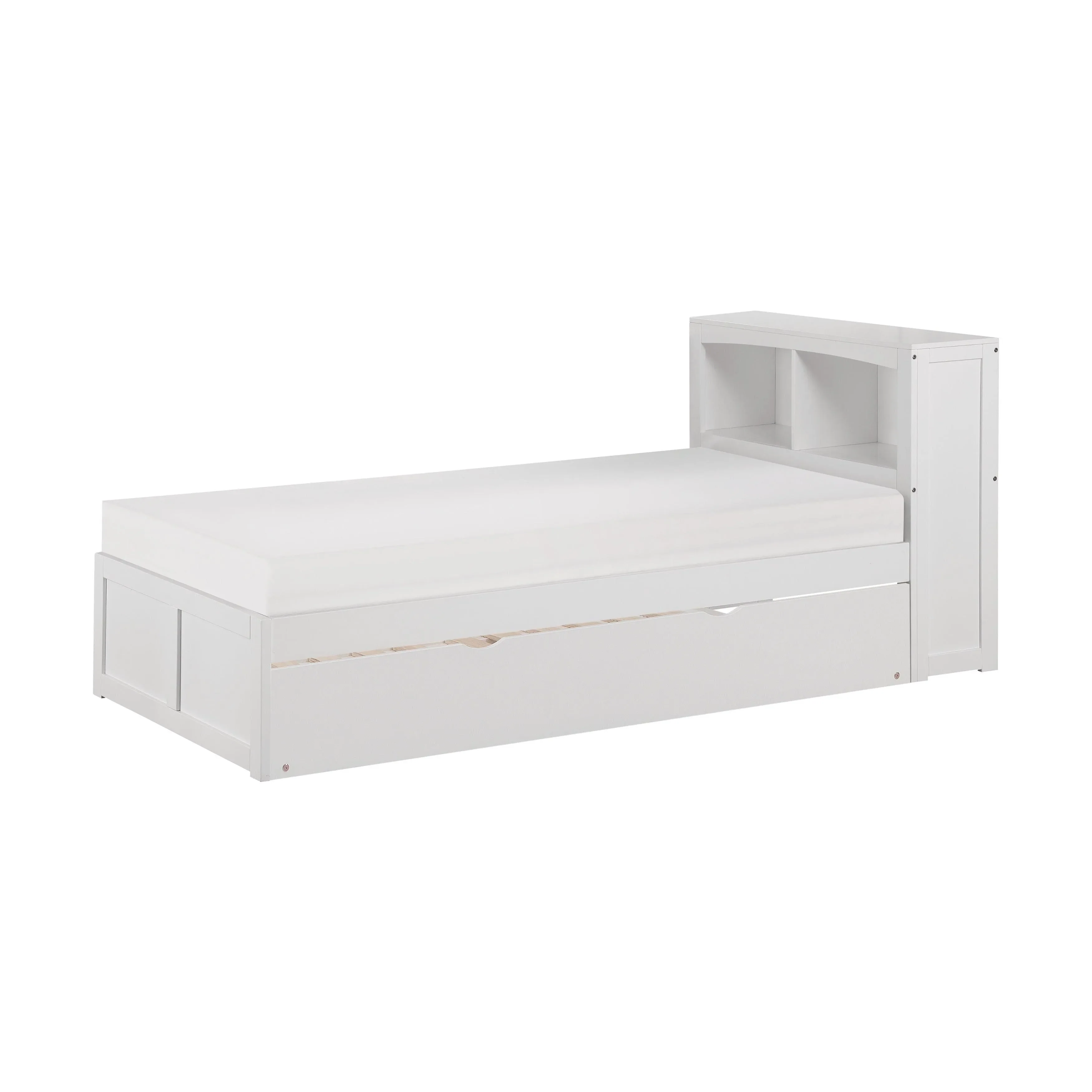 Galen White Twin Bookcase Bed with Twin Trundle - Image 2