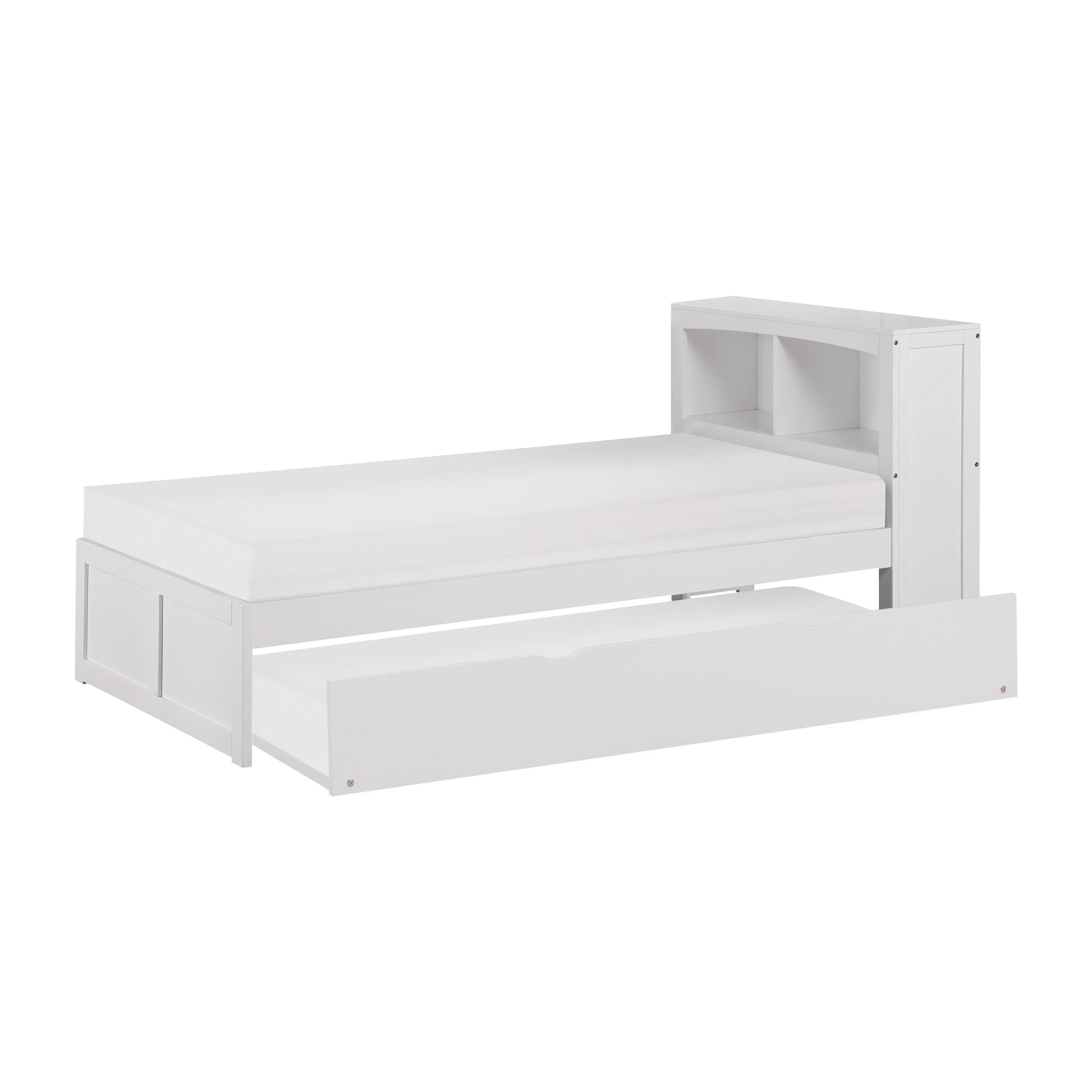 Galen White Twin Bookcase Bed with Twin Trundle - Image 4