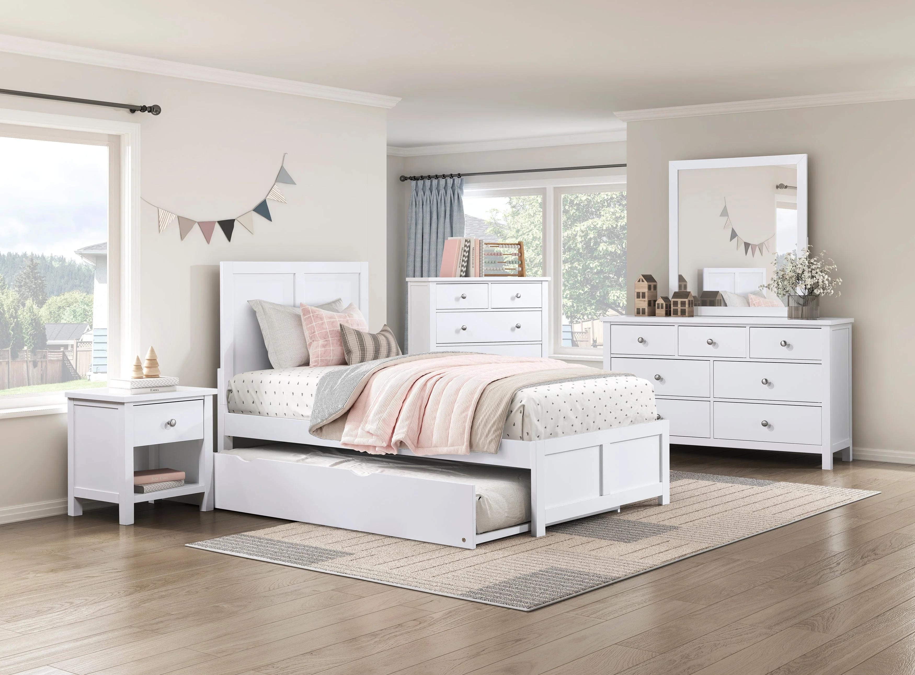 Galen White Twin Platform Bed - Image 18