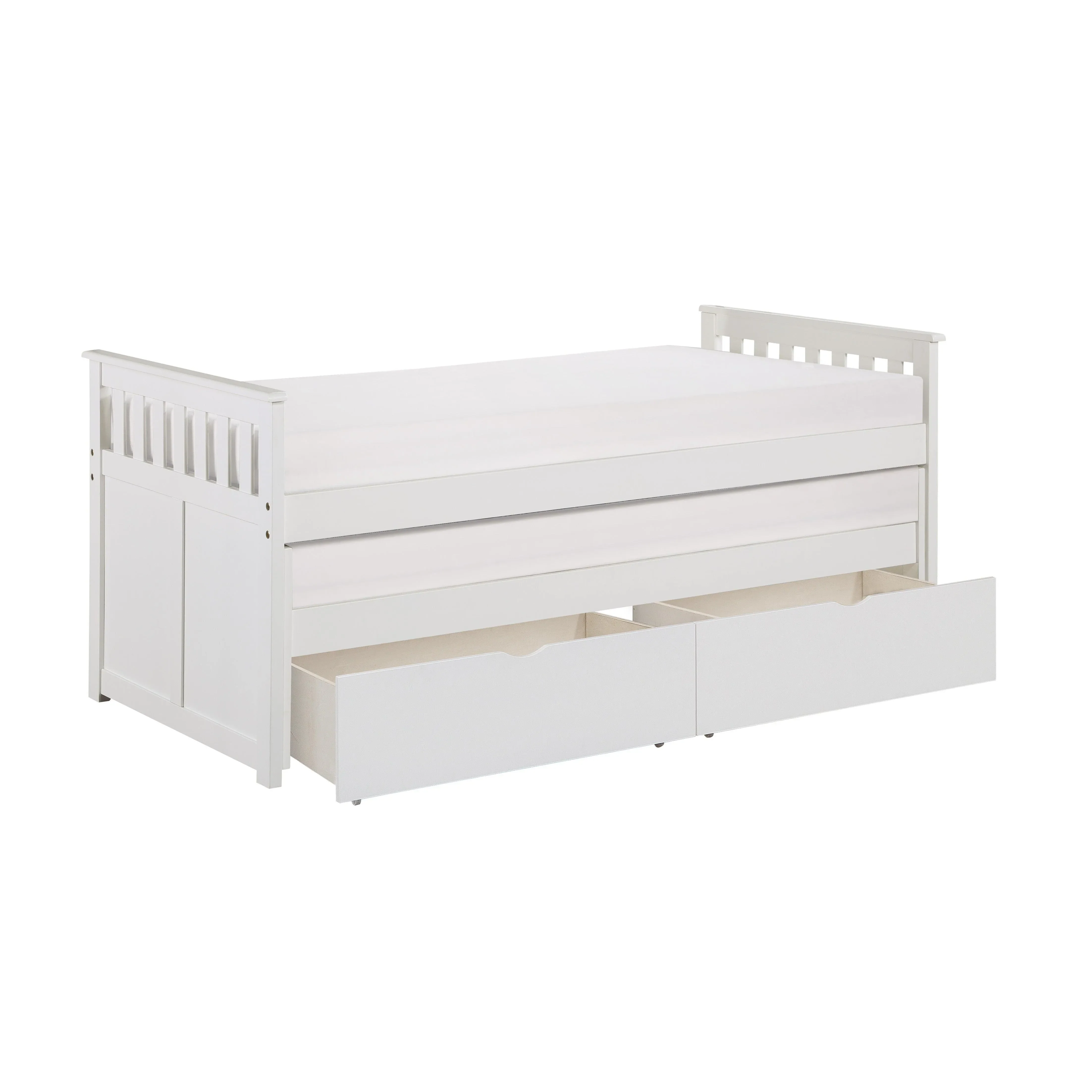 Galen White Twin/Twin Bed with Storage Boxes - Image 4
