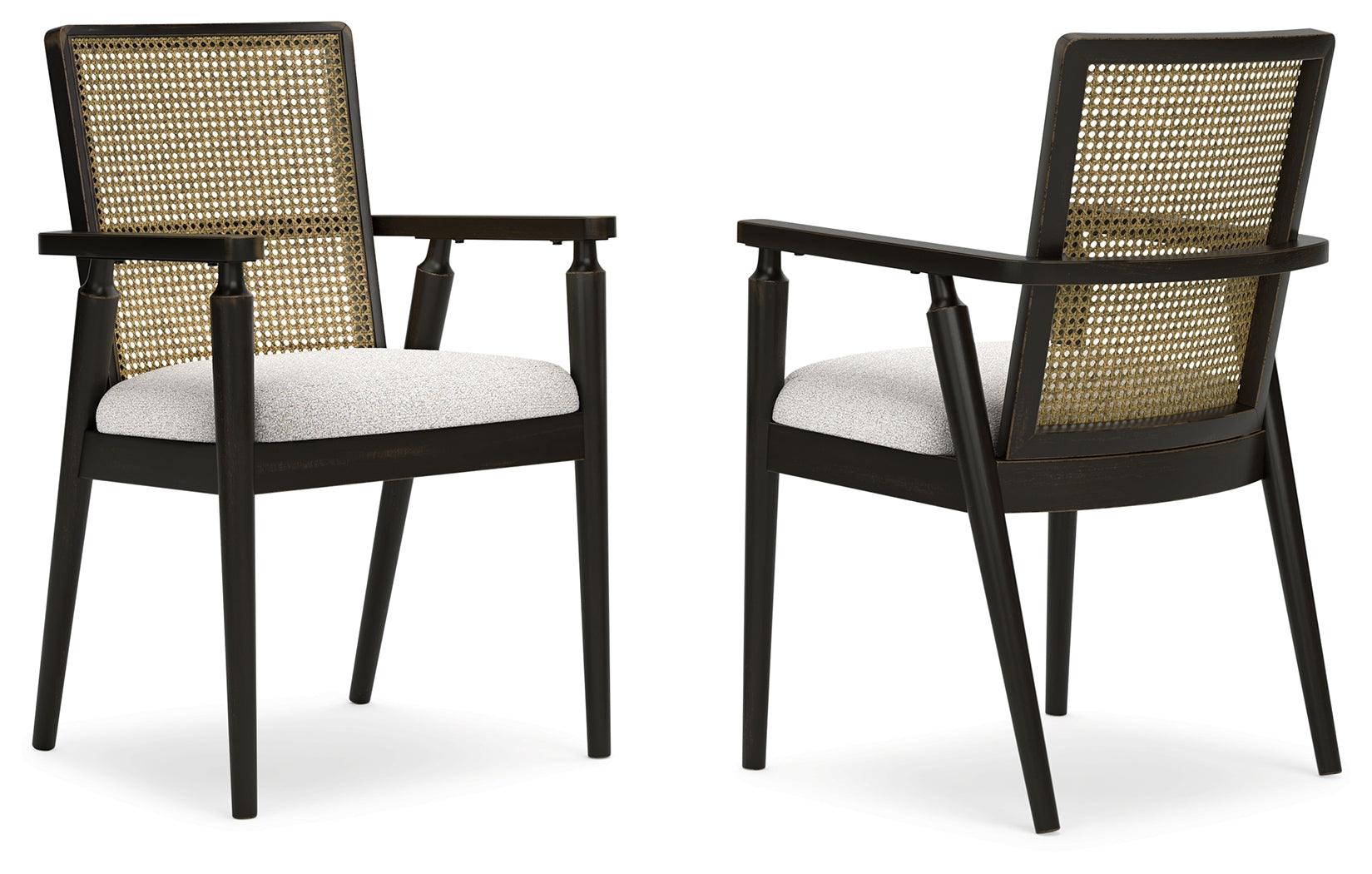 Galliden Black Dining Arm Chair, Set of 2 - Image 2