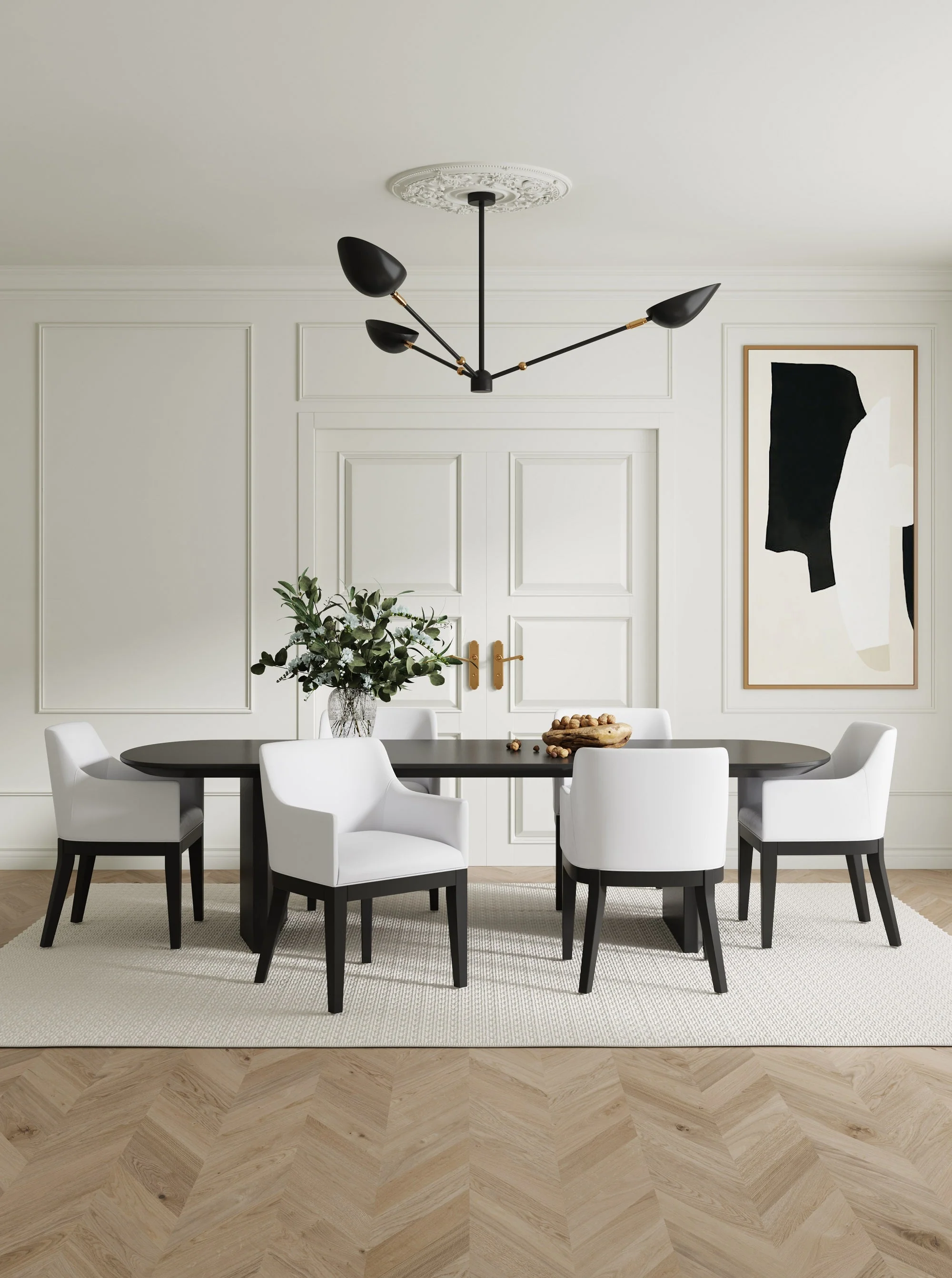 Gansevoort Faux Leather Dining Armchair in Cream - Image 2