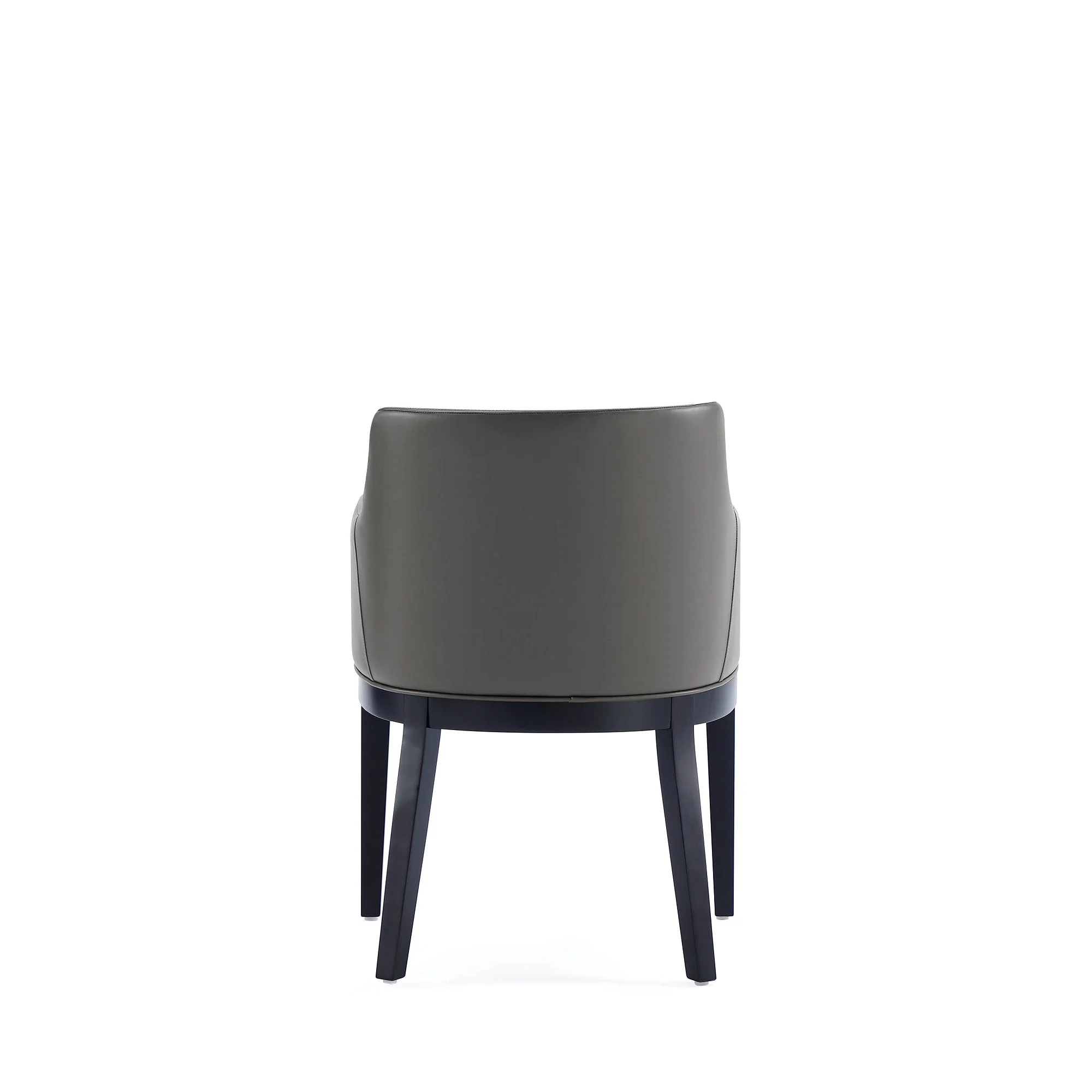 Gansevoort Faux Leather Dining Armchair in Pebble Grey - Image 7