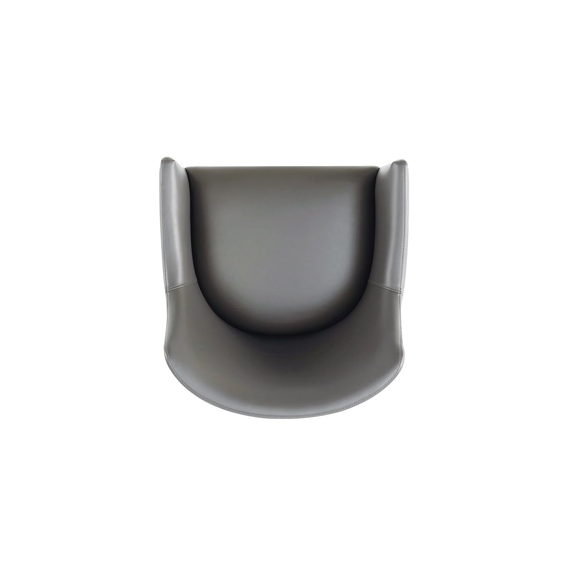 Gansevoort Faux Leather Dining Armchair in Pebble Grey - Image 8