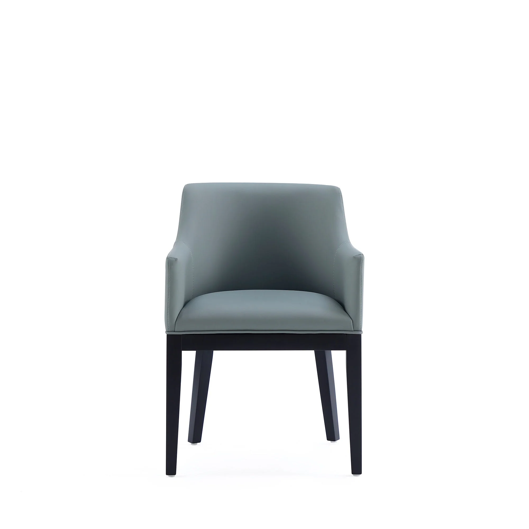 Gansevoort Faux Leather Dining Armchair in Pewter - Image 4