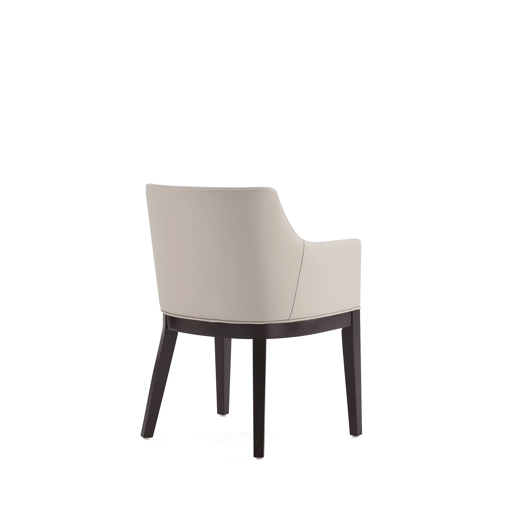 Gansevoort Faux Leather Dining Armchair in Stone Grey (set of 2) - Image 6
