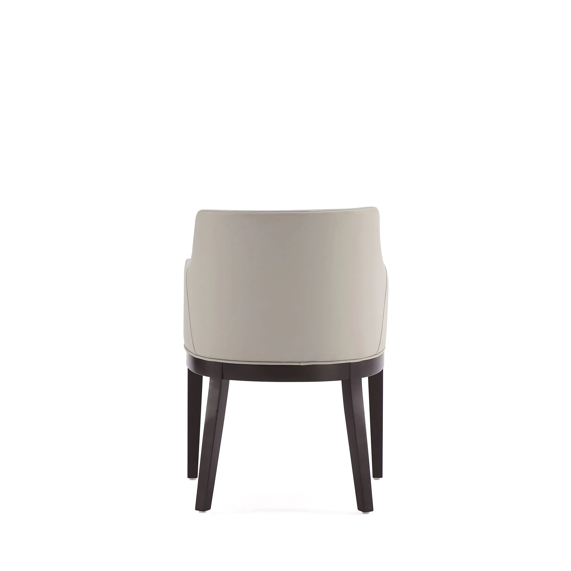 Gansevoort Faux Leather Dining Armchair in Stone Grey (set of 2) - Image 7