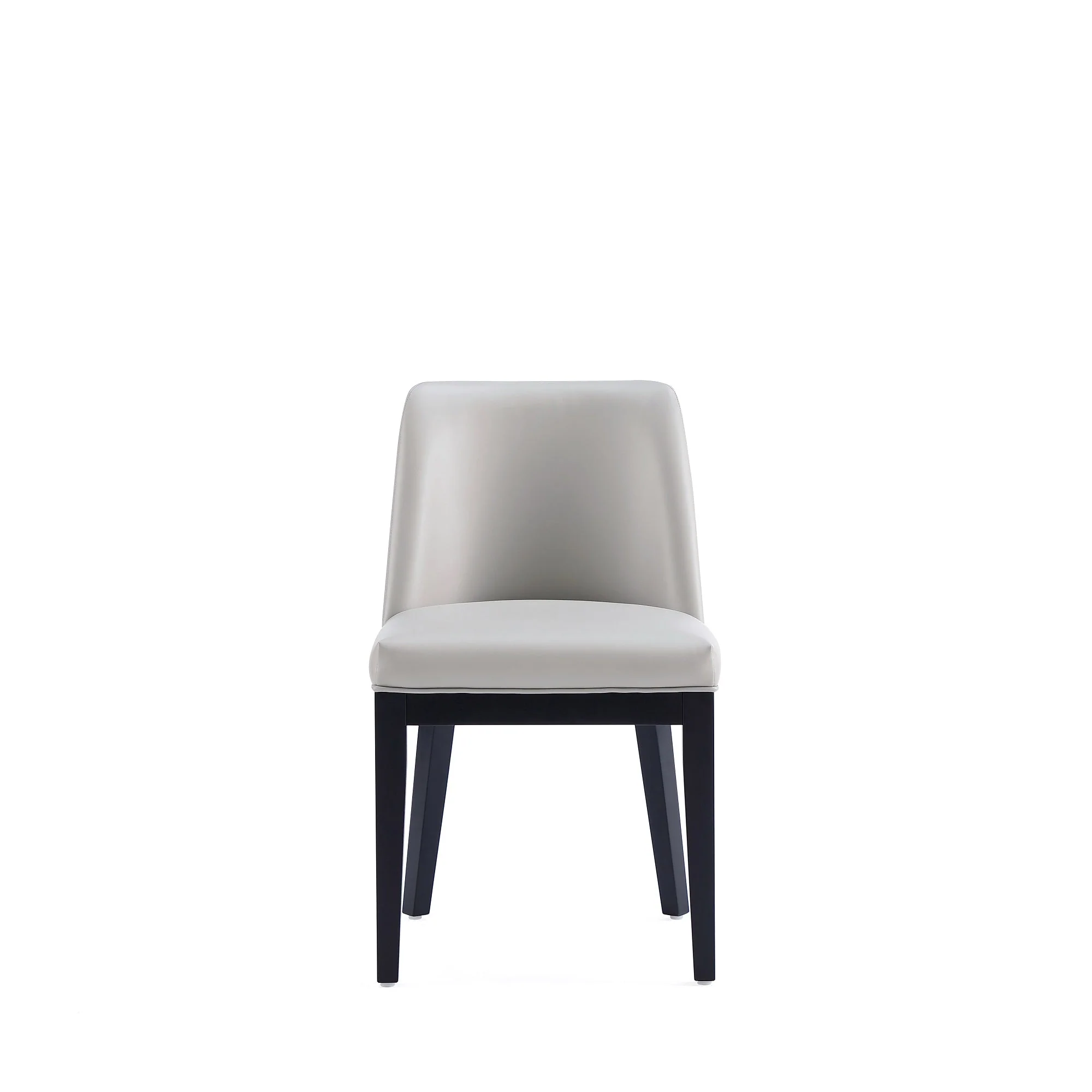 Gansevoort Faux Leather Dining Chair in Light Grey (set of 2) - Image 4