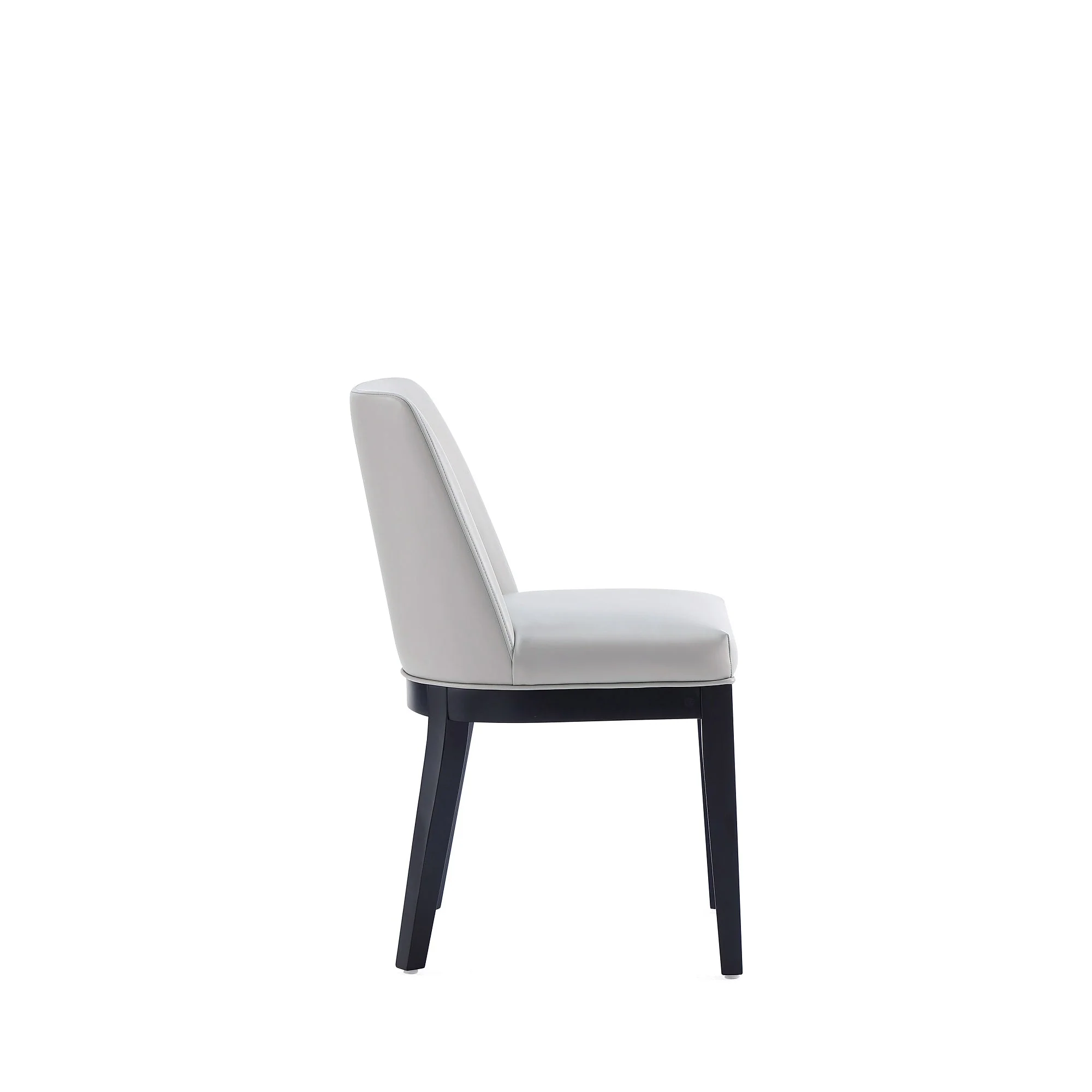 Gansevoort Faux Leather Dining Chair in Light Grey (set of 2) - Image 5