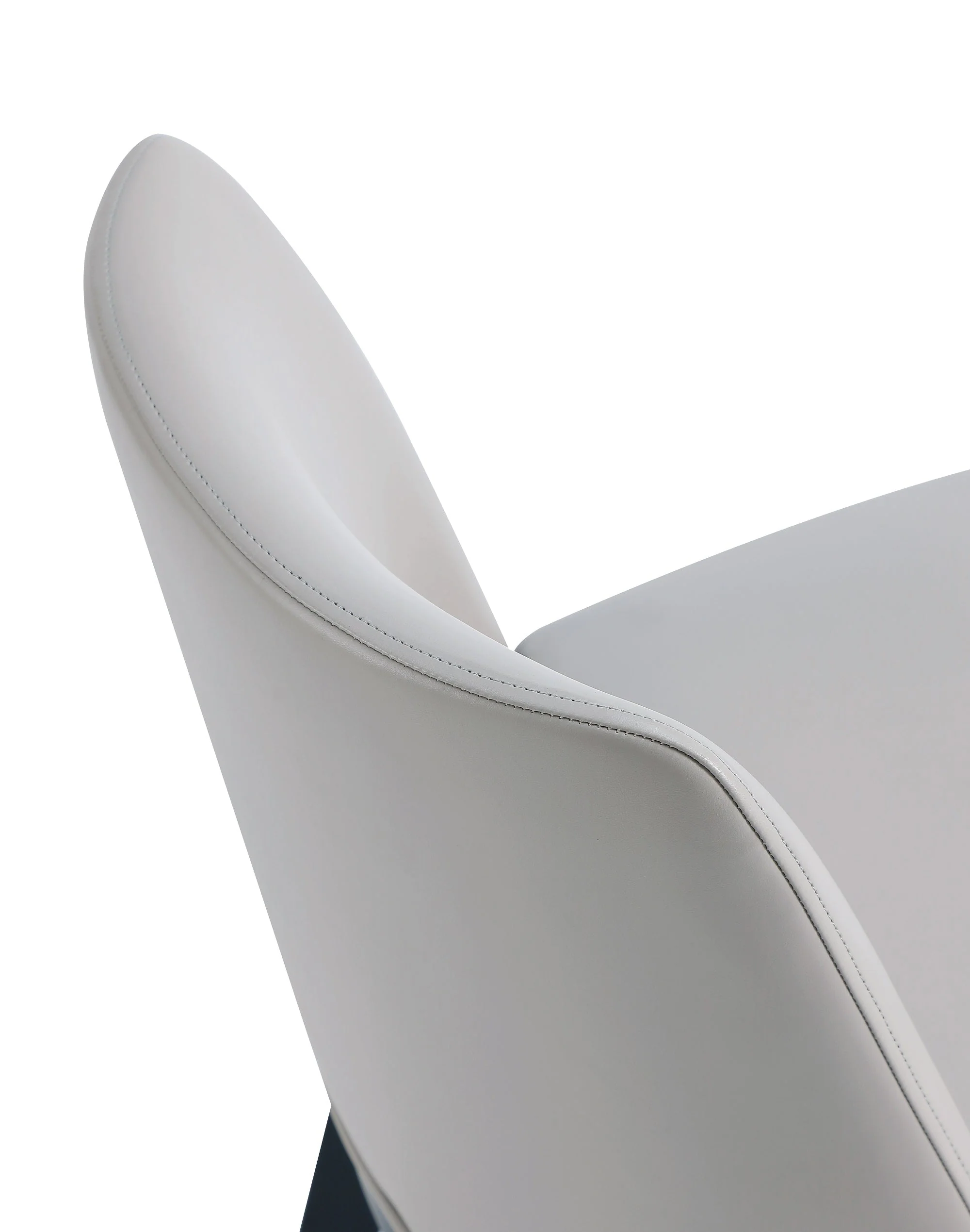 Gansevoort Faux Leather Dining Chair in Light Grey (set of 2) - Image 9
