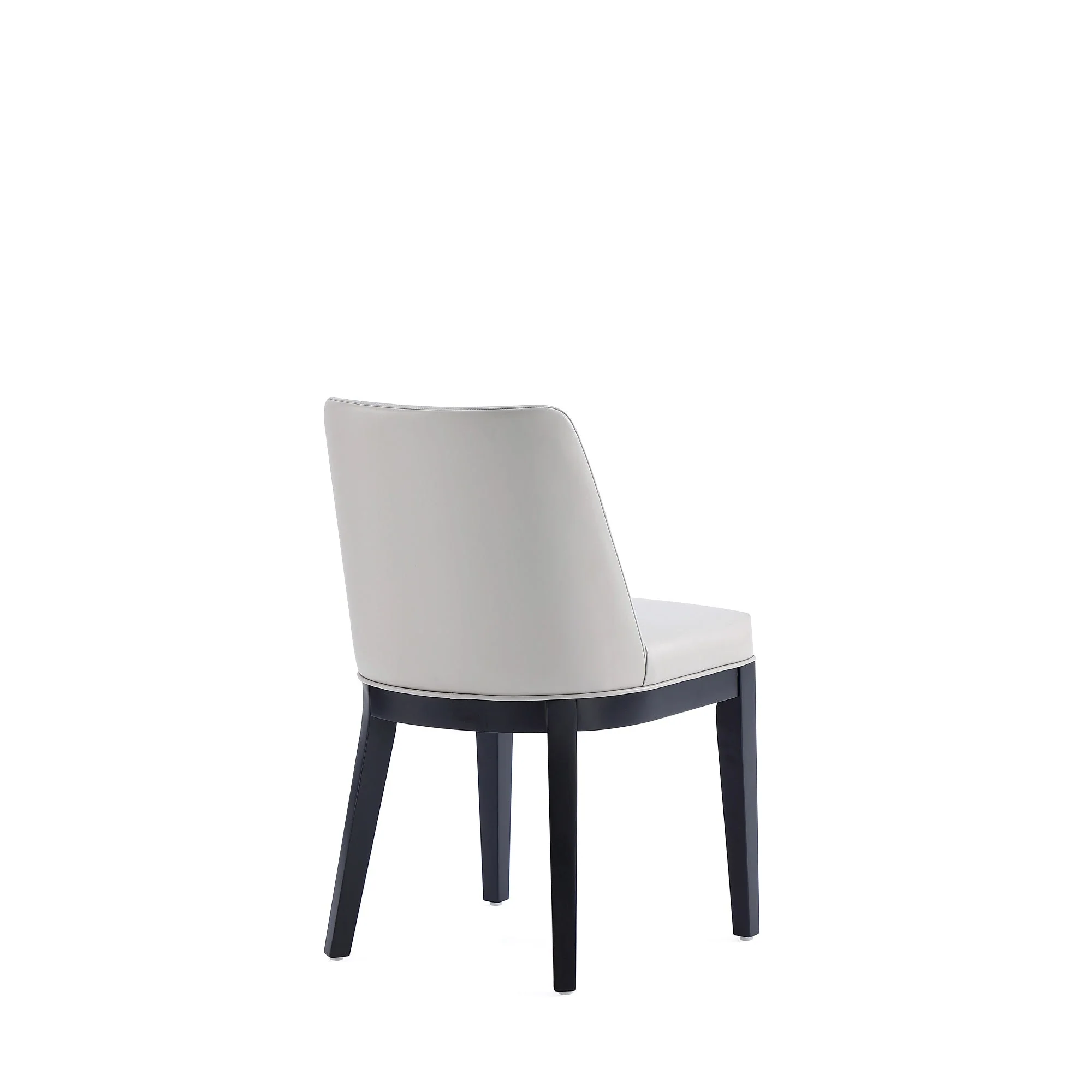 Gansevoort Faux Leather Dining Chair in Light Grey (set of 4) - Image 6