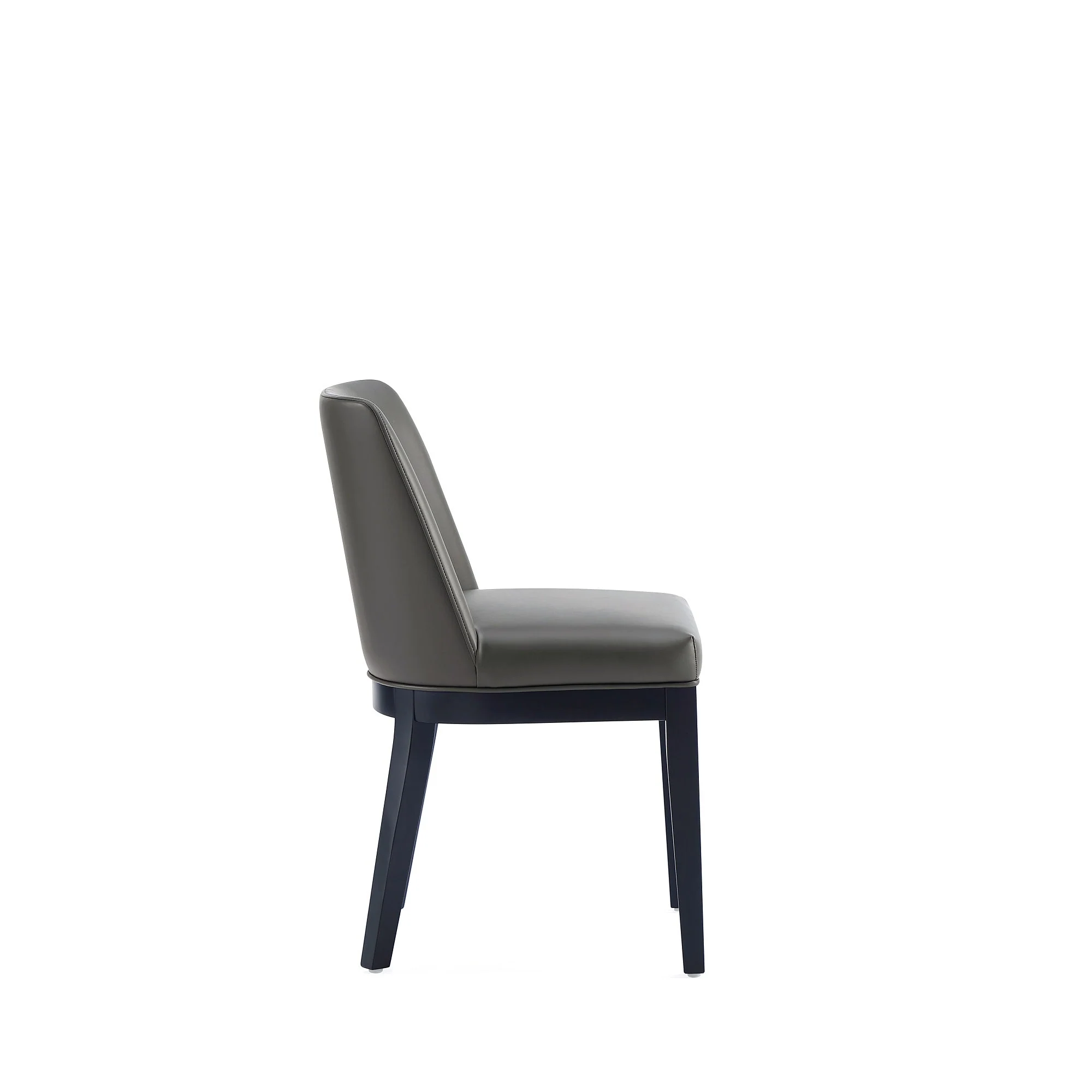 Gansevoort Faux Leather Dining Chair in Pebble Grey (set of 2) - Image 5