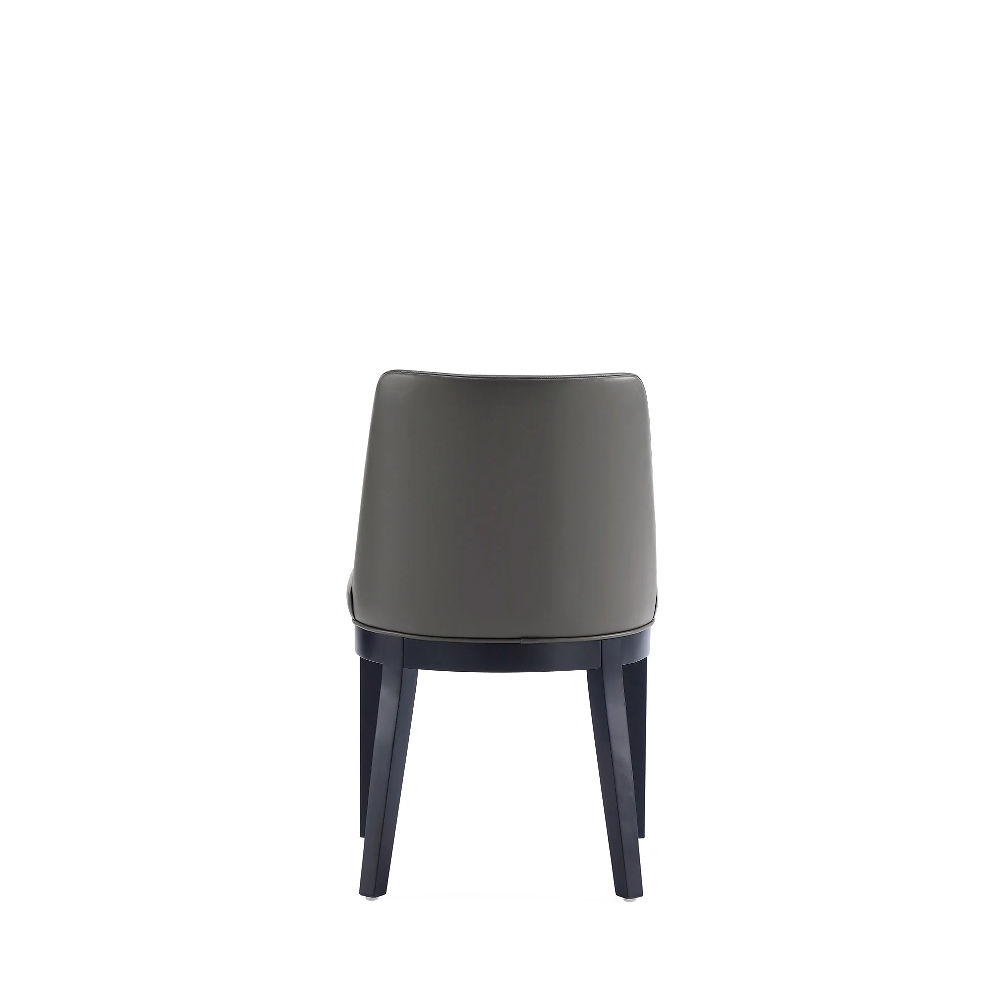 Gansevoort Faux Leather Dining Chair in Pebble Grey (set of 4) - Image 6