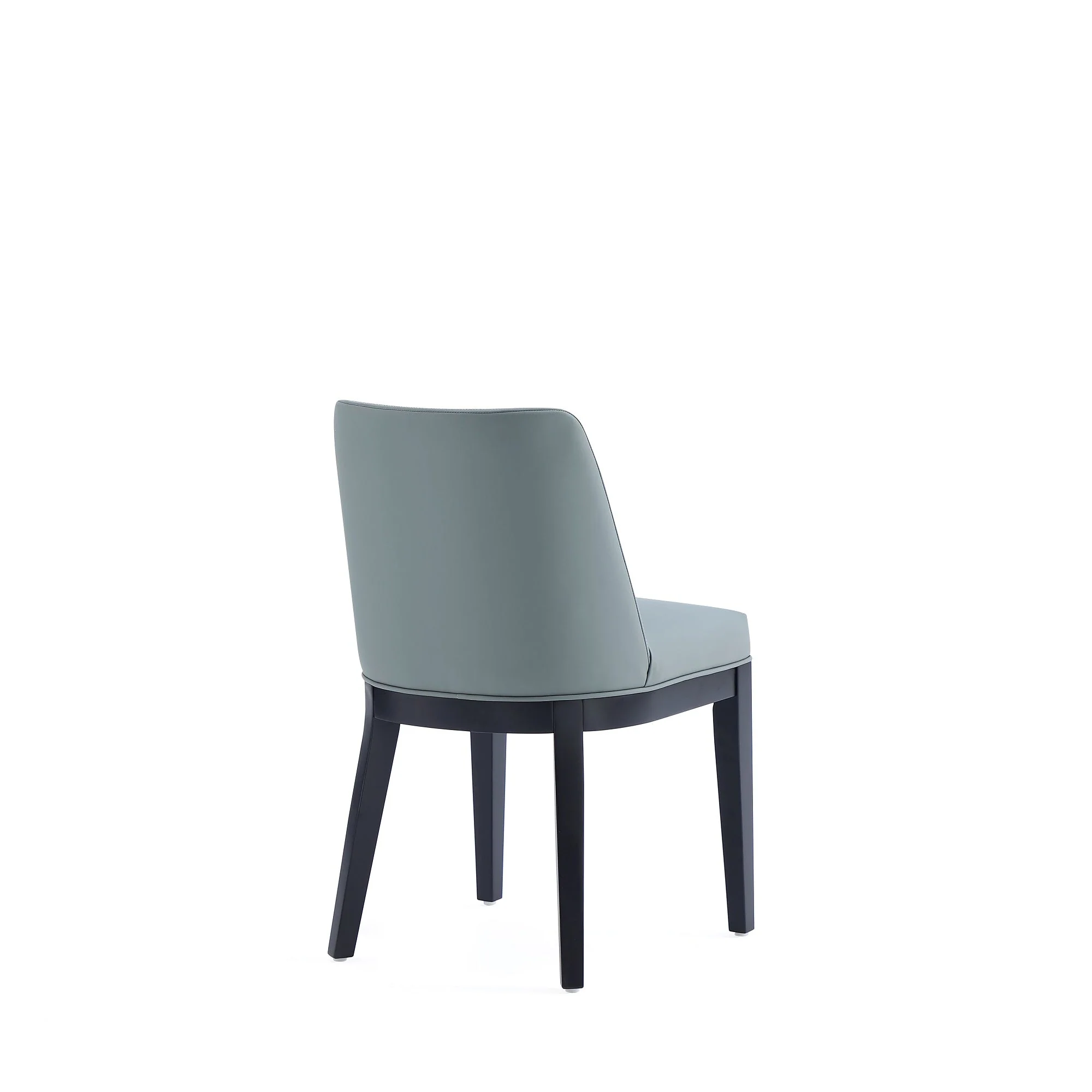 Gansevoort Faux Leather Dining Chair in Pewter (set of 4) - Image 6