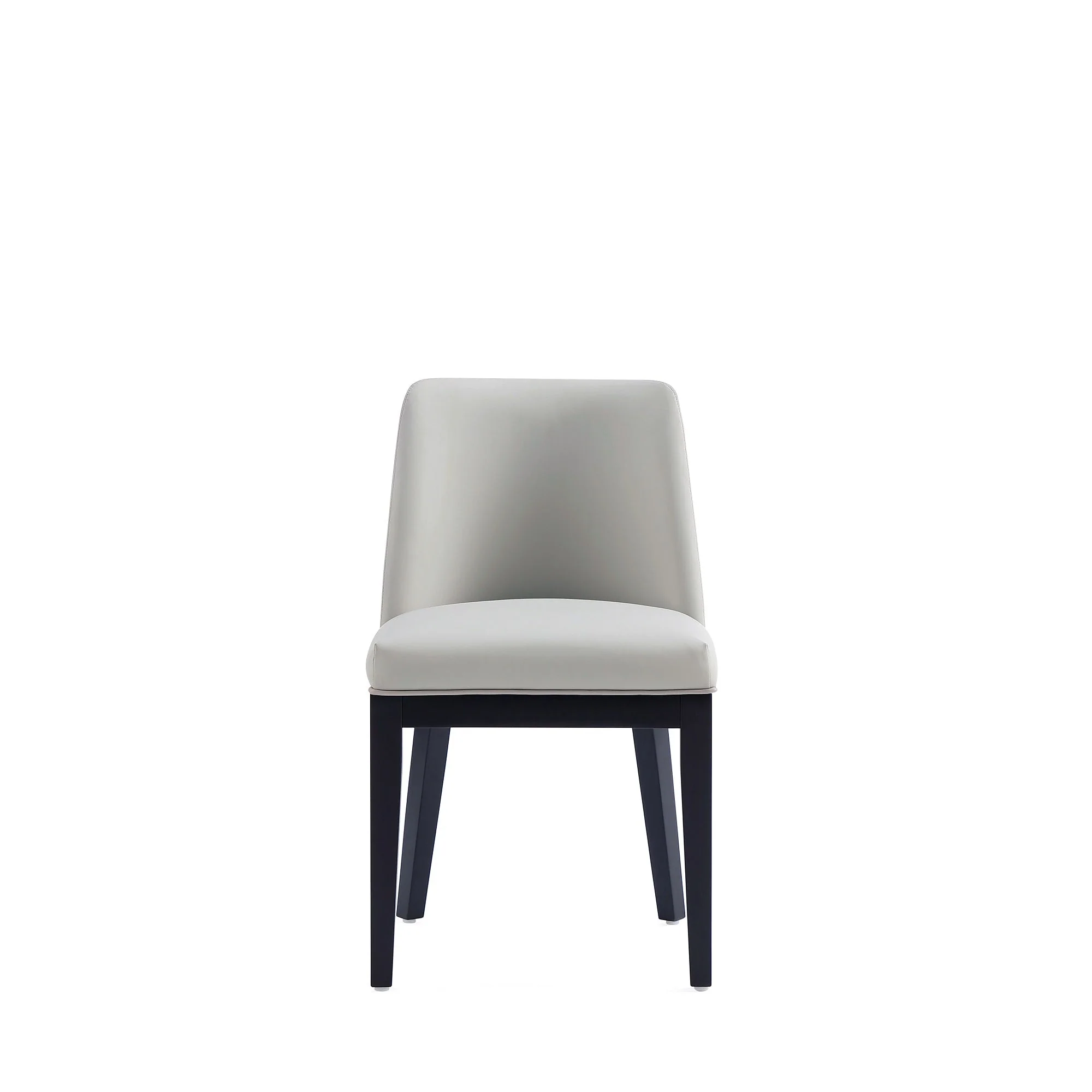 Gansevoort Faux Leather Dining Chair in Stone Grey (set of 4) - Image 4