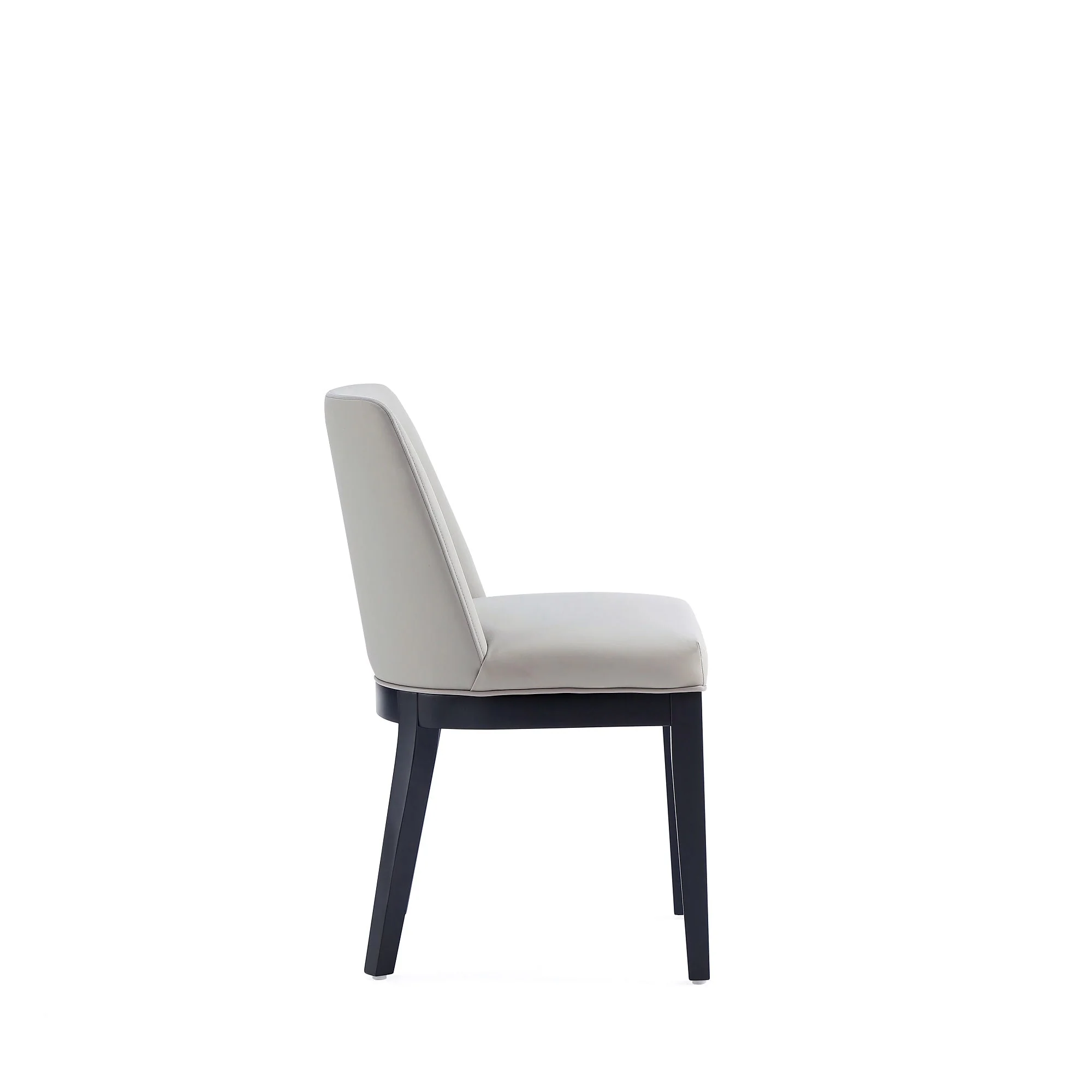 Gansevoort Faux Leather Dining Chair in Stone Grey (set of 4) - Image 5