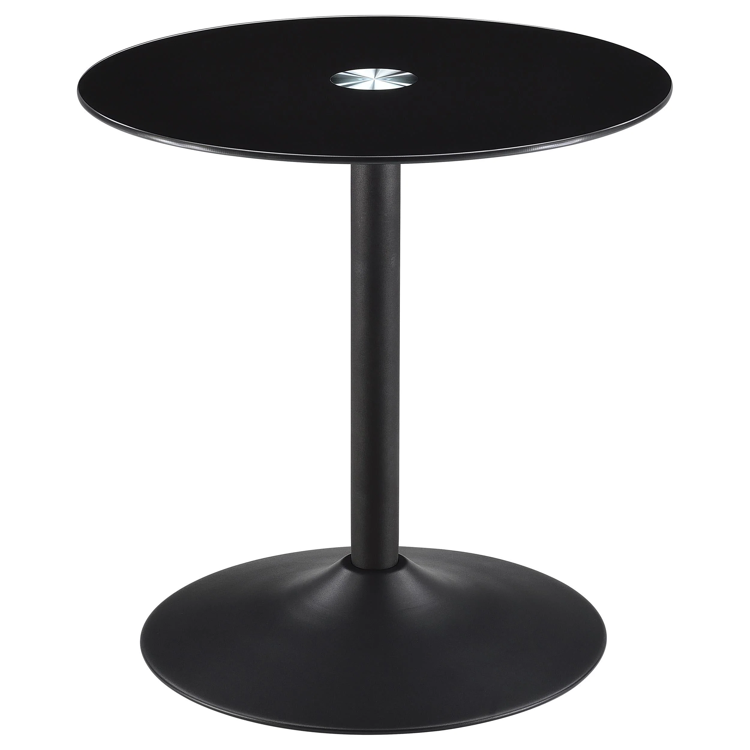 Ganso Black 3-Piece Round Glass Top Coffee and End Table Set - Image 3