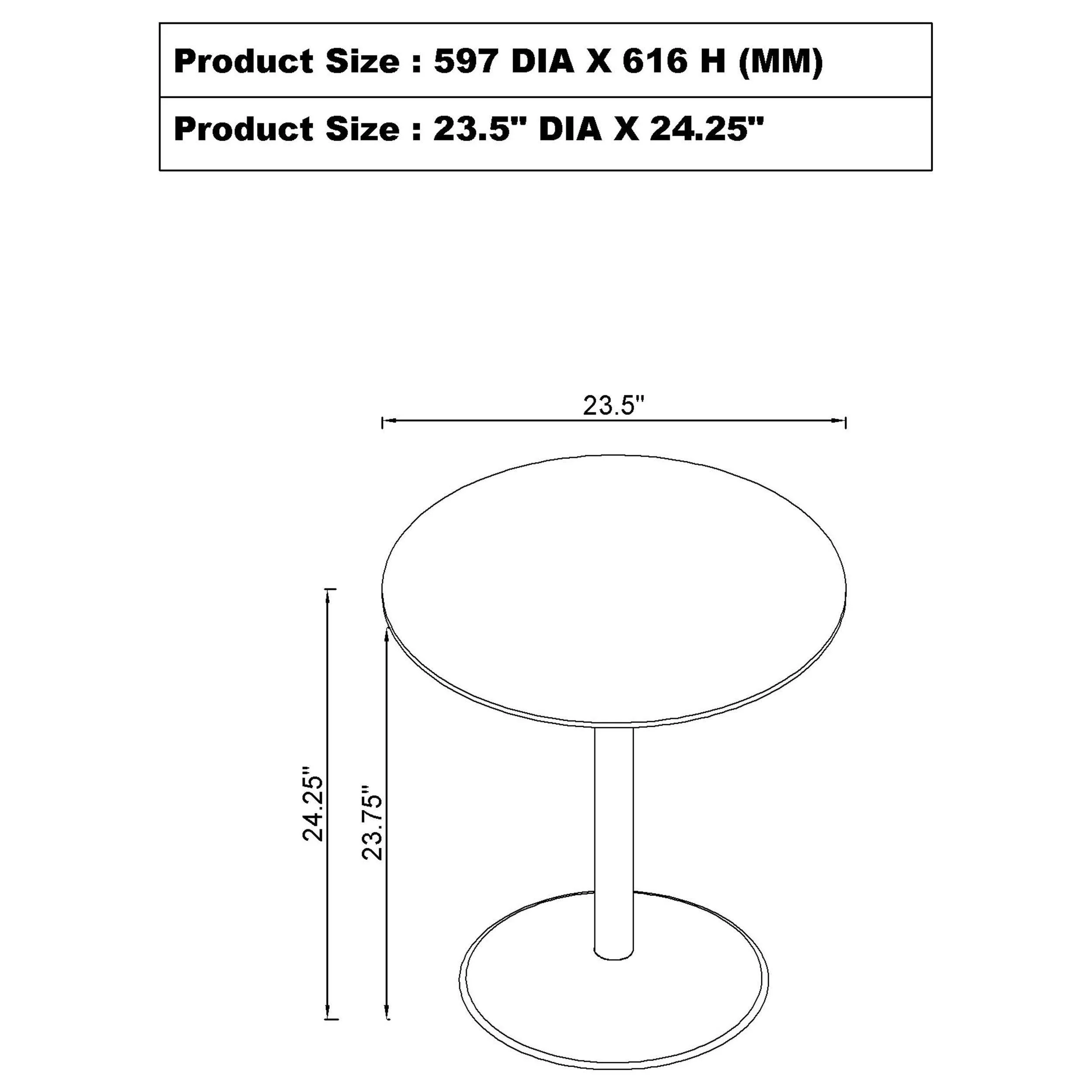 Ganso Black 3-Piece Round Glass Top Coffee and End Table Set - Image 5