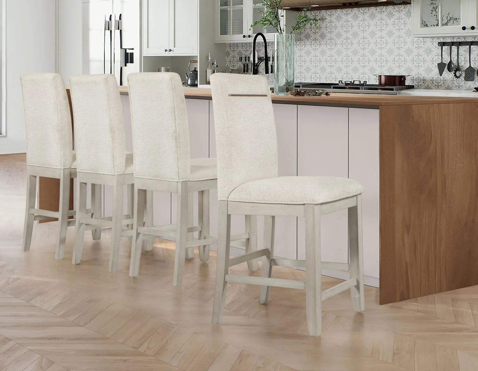 Garland 24″ Counter Chair, Greige Finish - Image 7