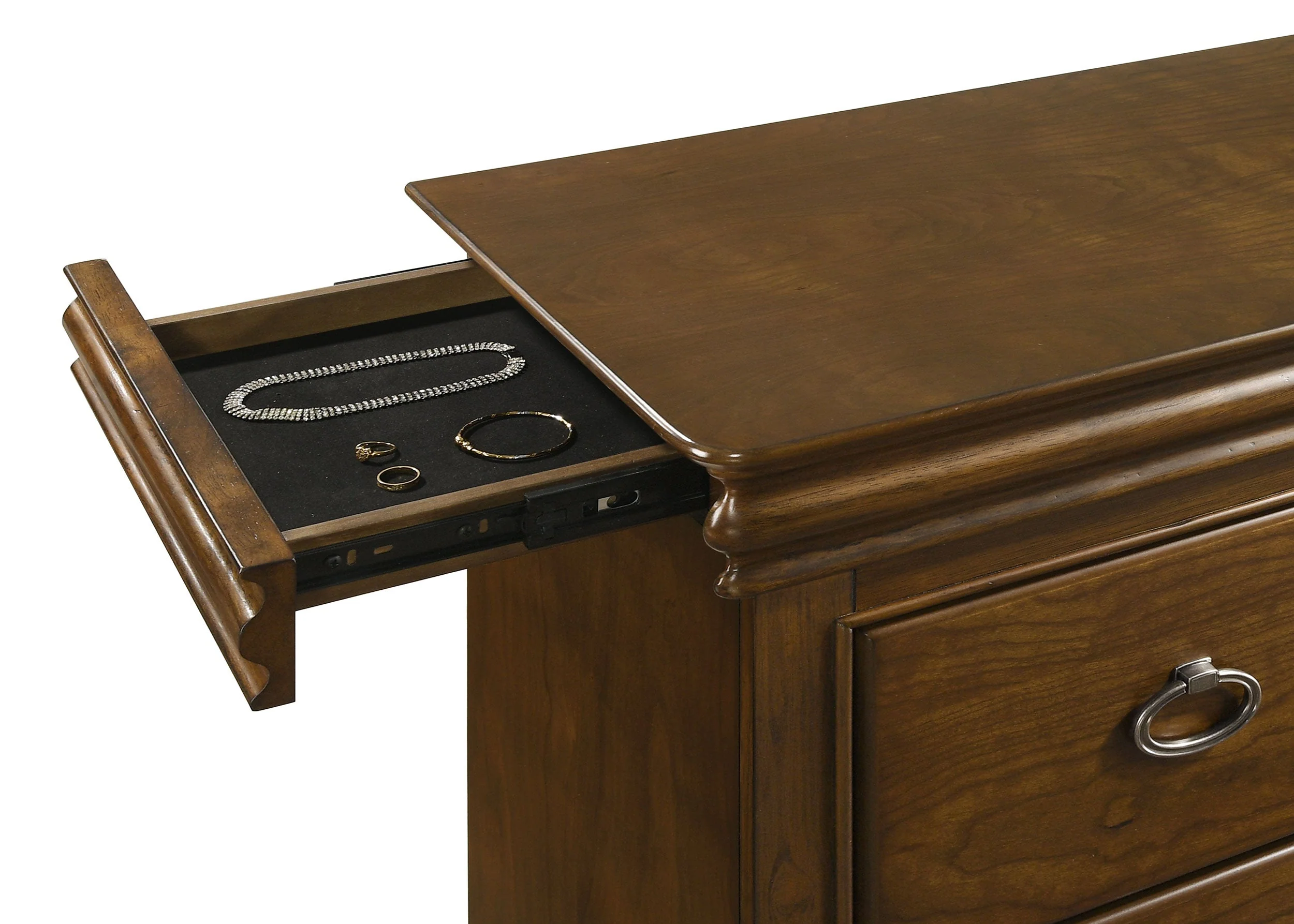 Garland Brown Cherry 11-drawer Bedroom Dresser with Mirror - Image 11