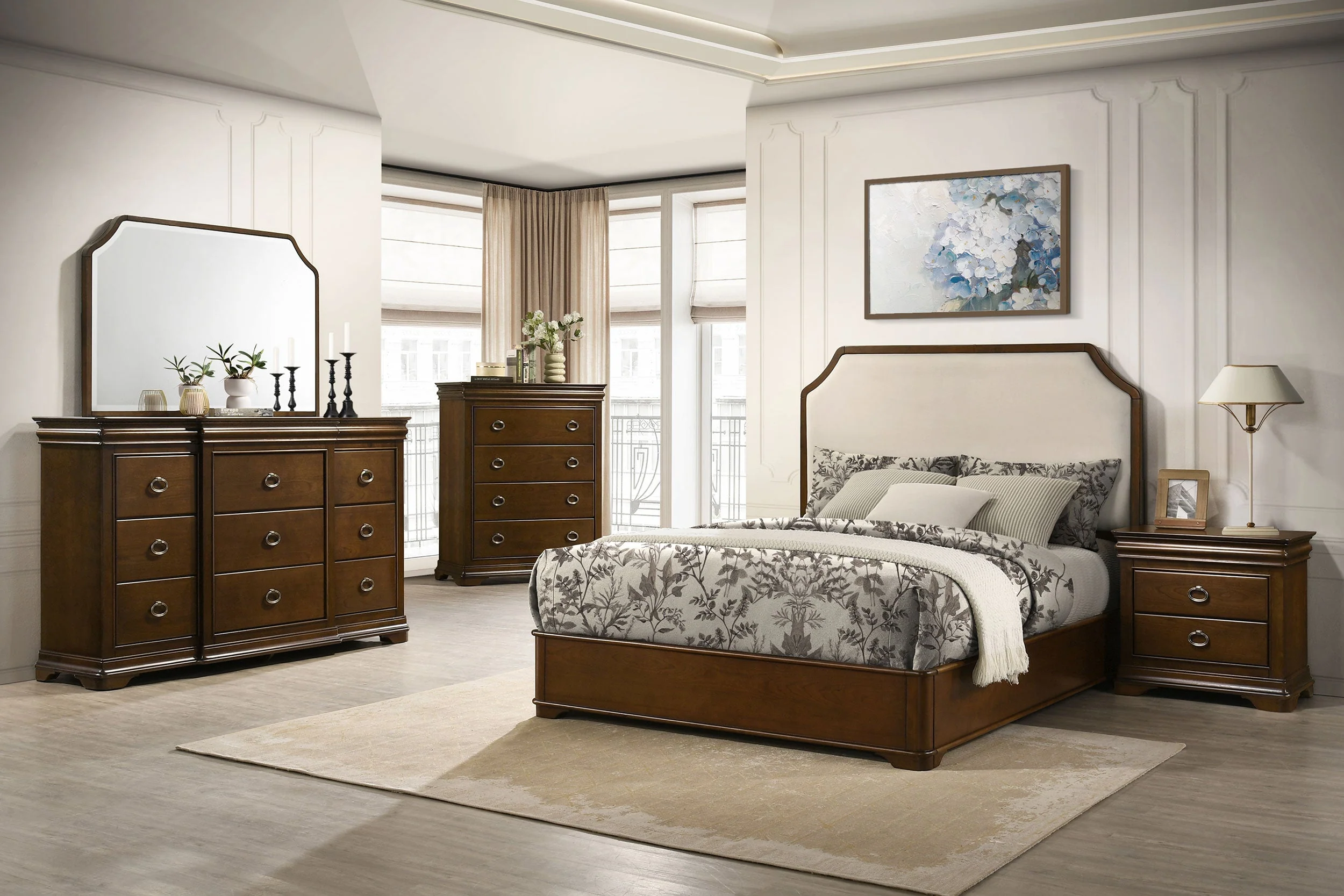 Garland Brown Cherry 58-inch Eastern King Panel Bed - Image 12