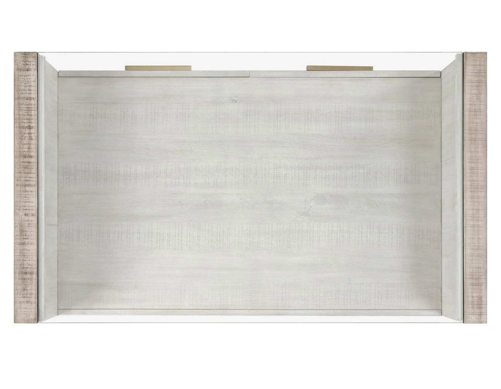 Garland Castered Glass Top Coffee Table, Washed Parchment Finish - Image 6