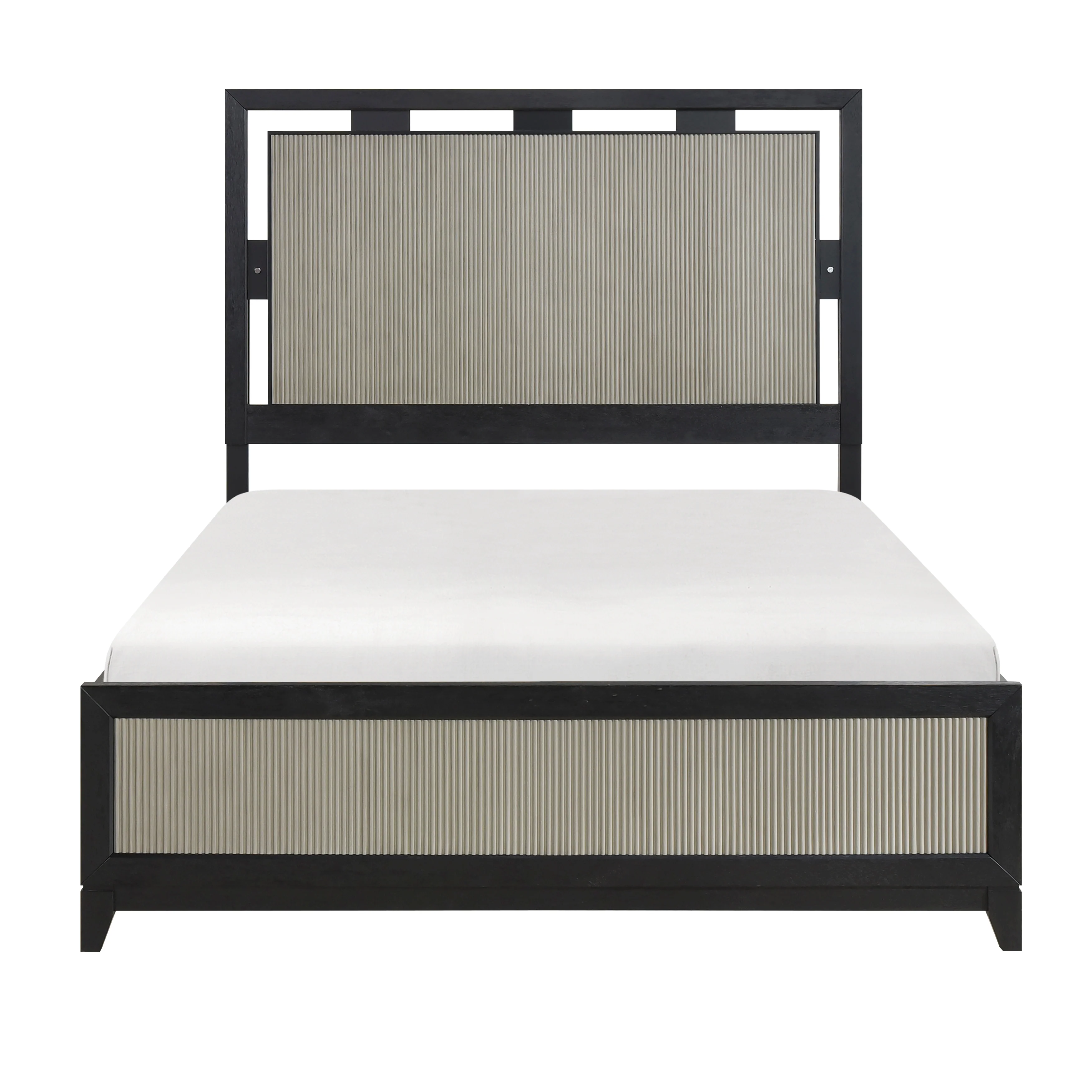Garrison Charcoal & Gray Queen LED Panel Bed - Image 2