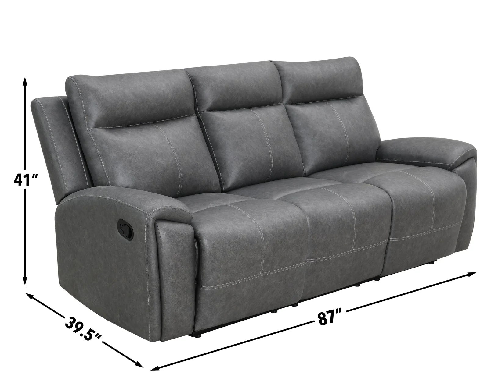 Gaston Manual Reclining Loveseat - Image 14