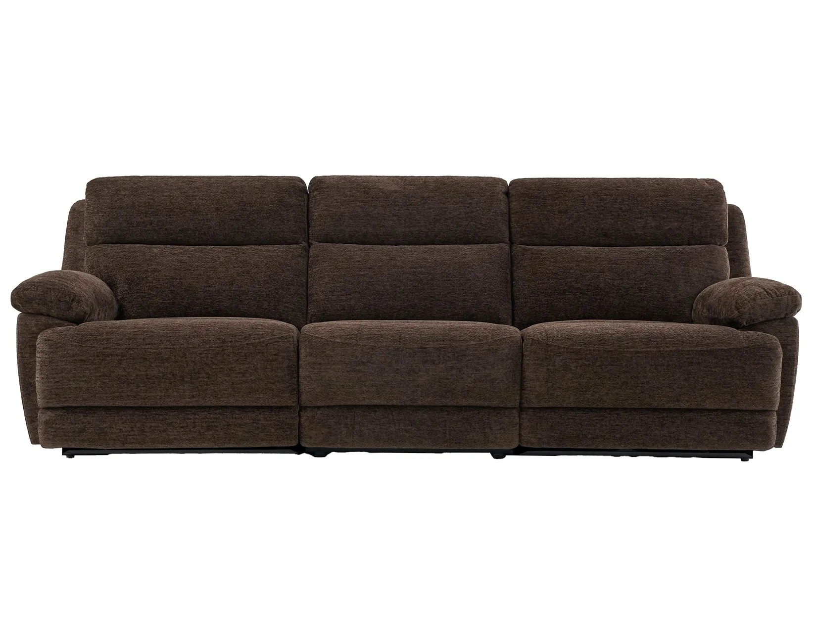 Gatlin Brown Fabric Dual-Power 3-Piece Reclining Sofa - Image 2