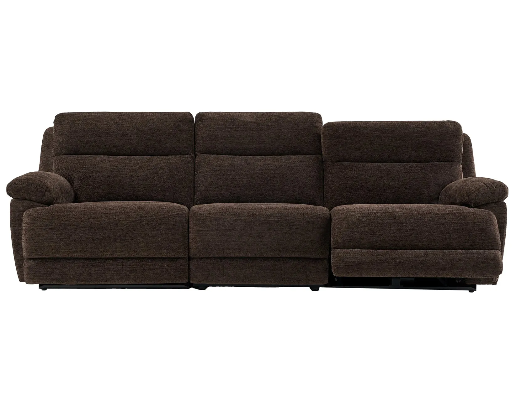 Gatlin Brown Fabric Dual-Power 3-Piece Reclining Sofa - Image 3