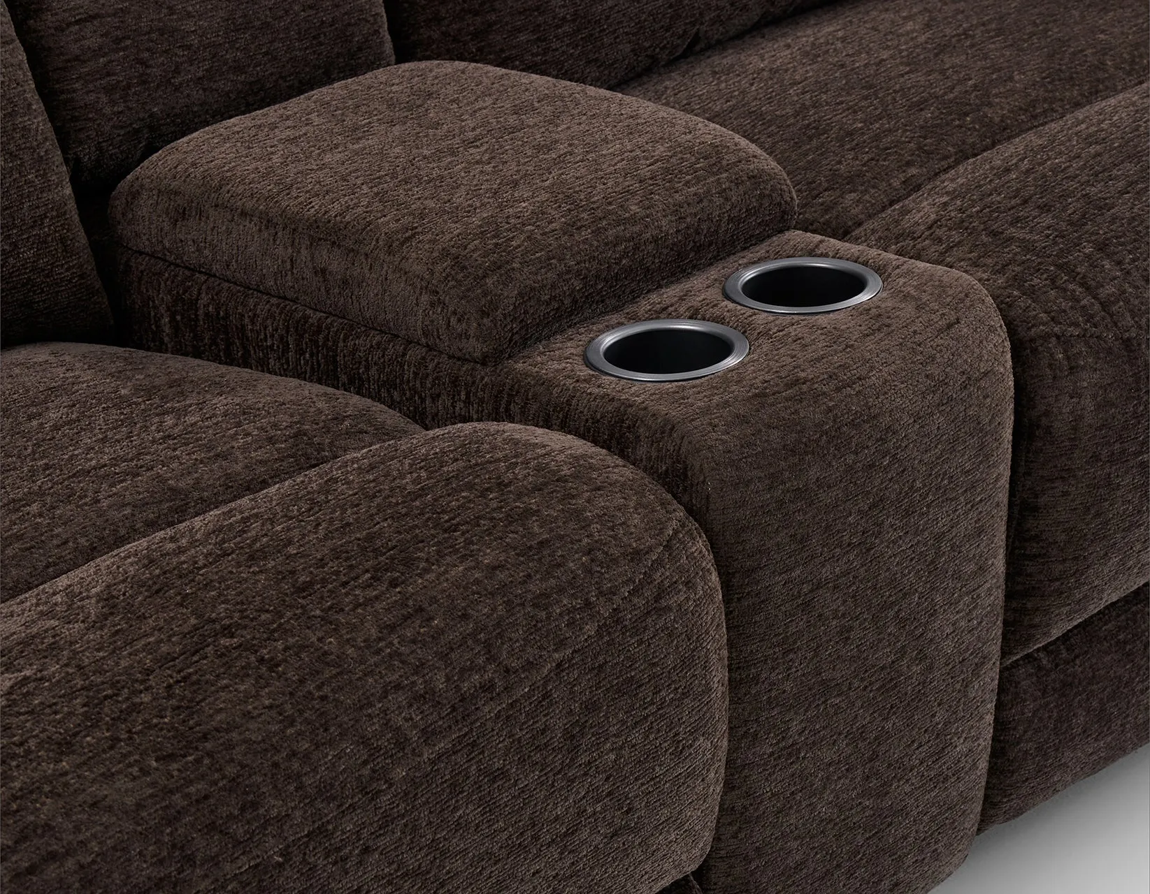 Gatlin Brown Fabric Dual-Power 3-Piece Reclining Loveseat - Image 10