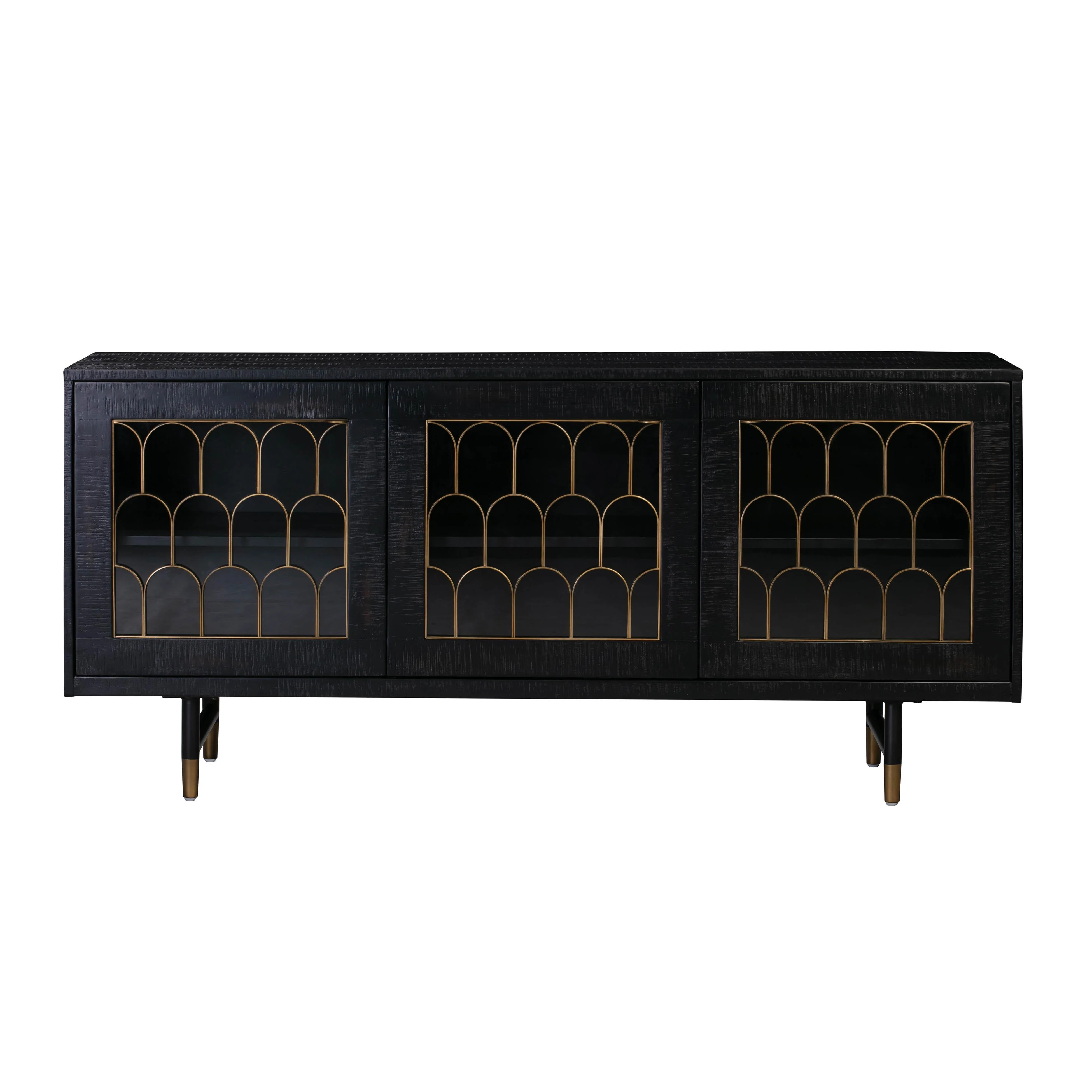 Gatsby Black Acacia Wood 66" Buffet - Image 3