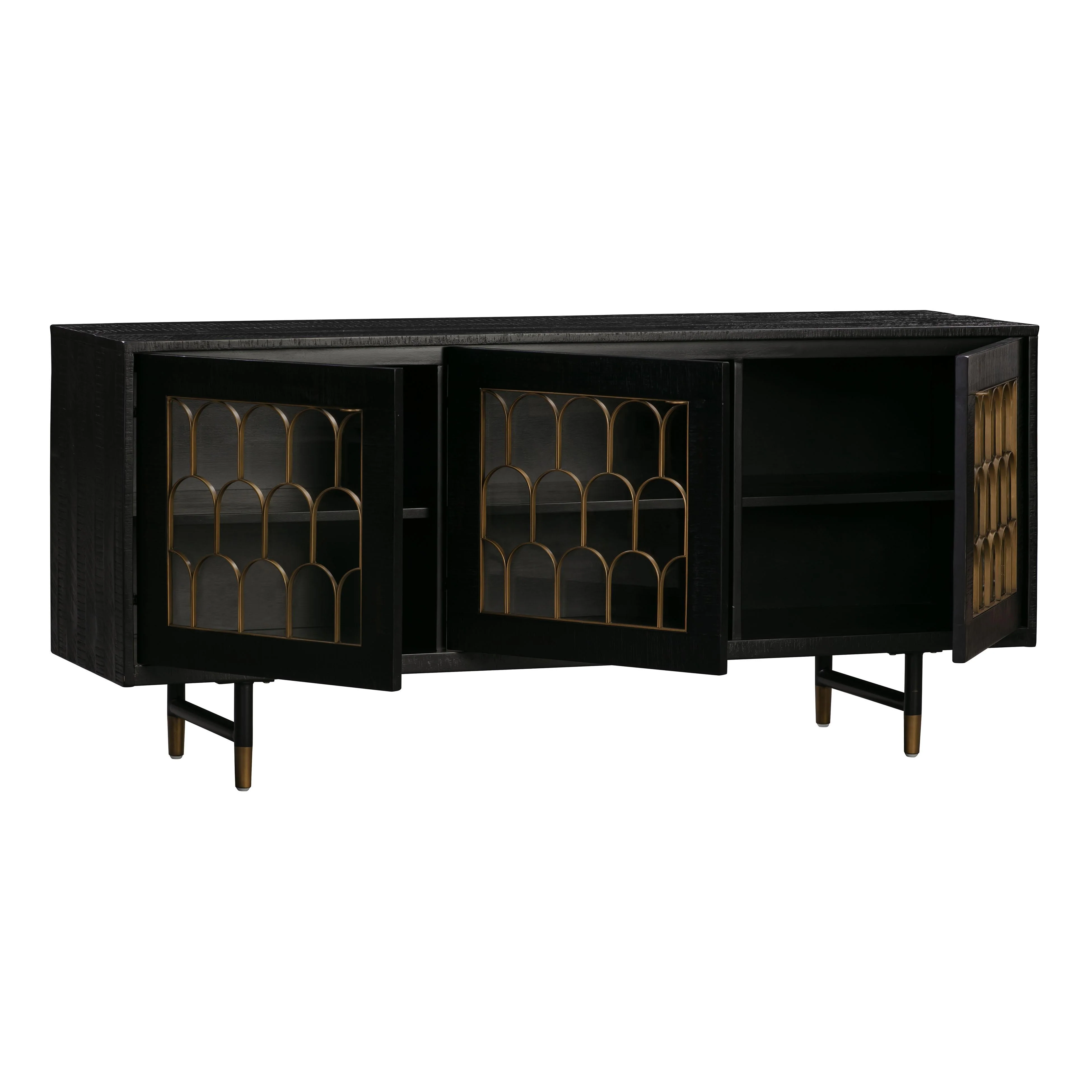 Gatsby Black Acacia Wood 66" Buffet - Image 4