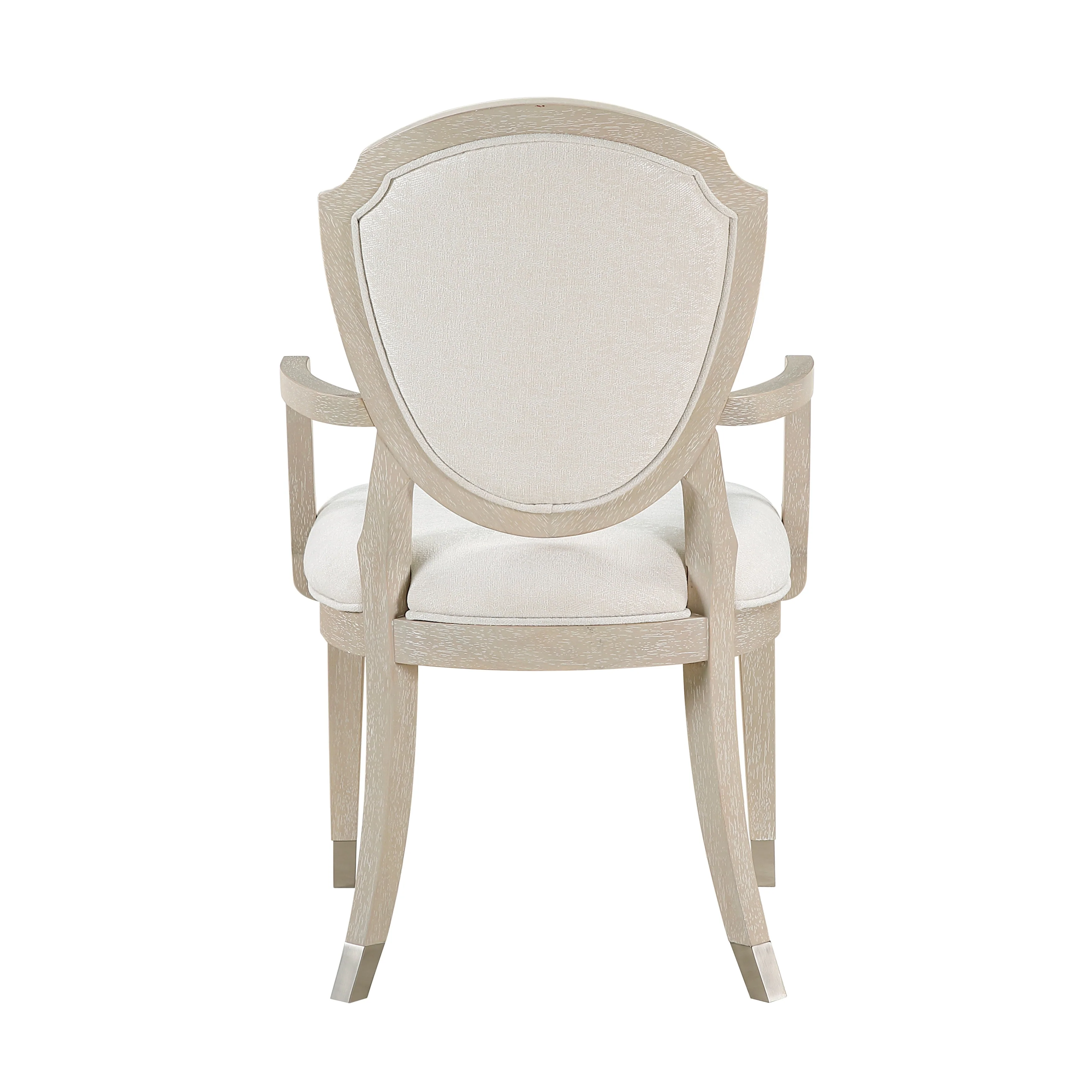 Genoa Light Oak/Ivory Dining Arm Chair, Set of 2 - Image 4