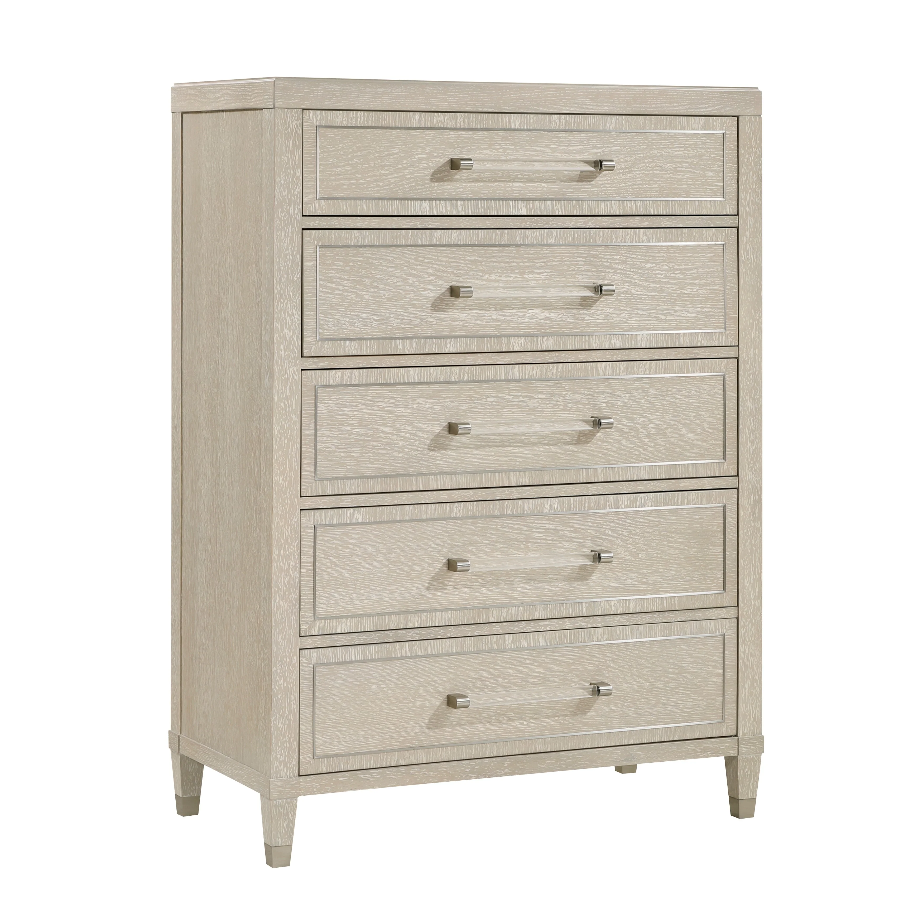 Genoa Light Oak Upholstered Storage Platform Bedroom Set - Image 24