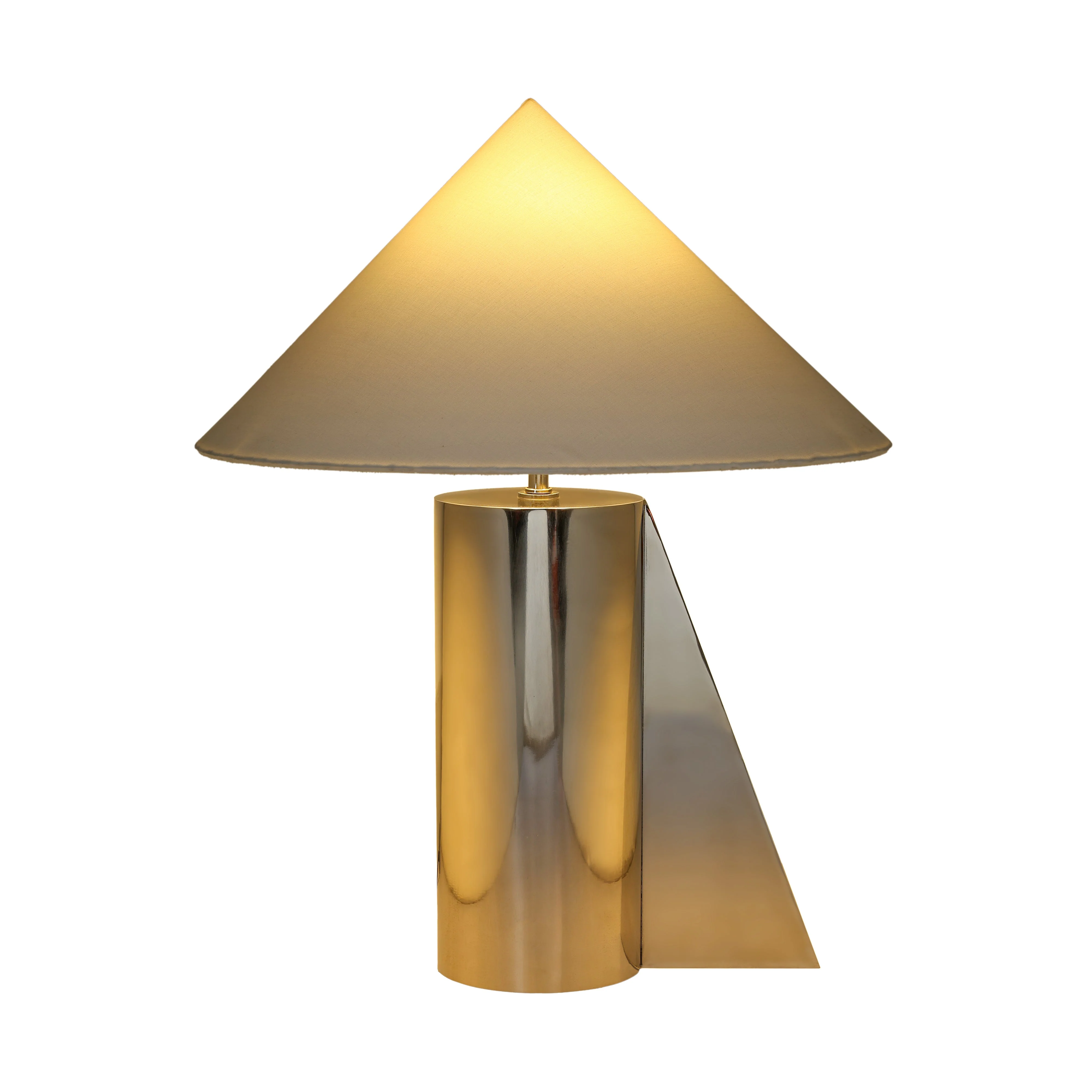 Geo Angled Chrome Table Lamp - Image 2