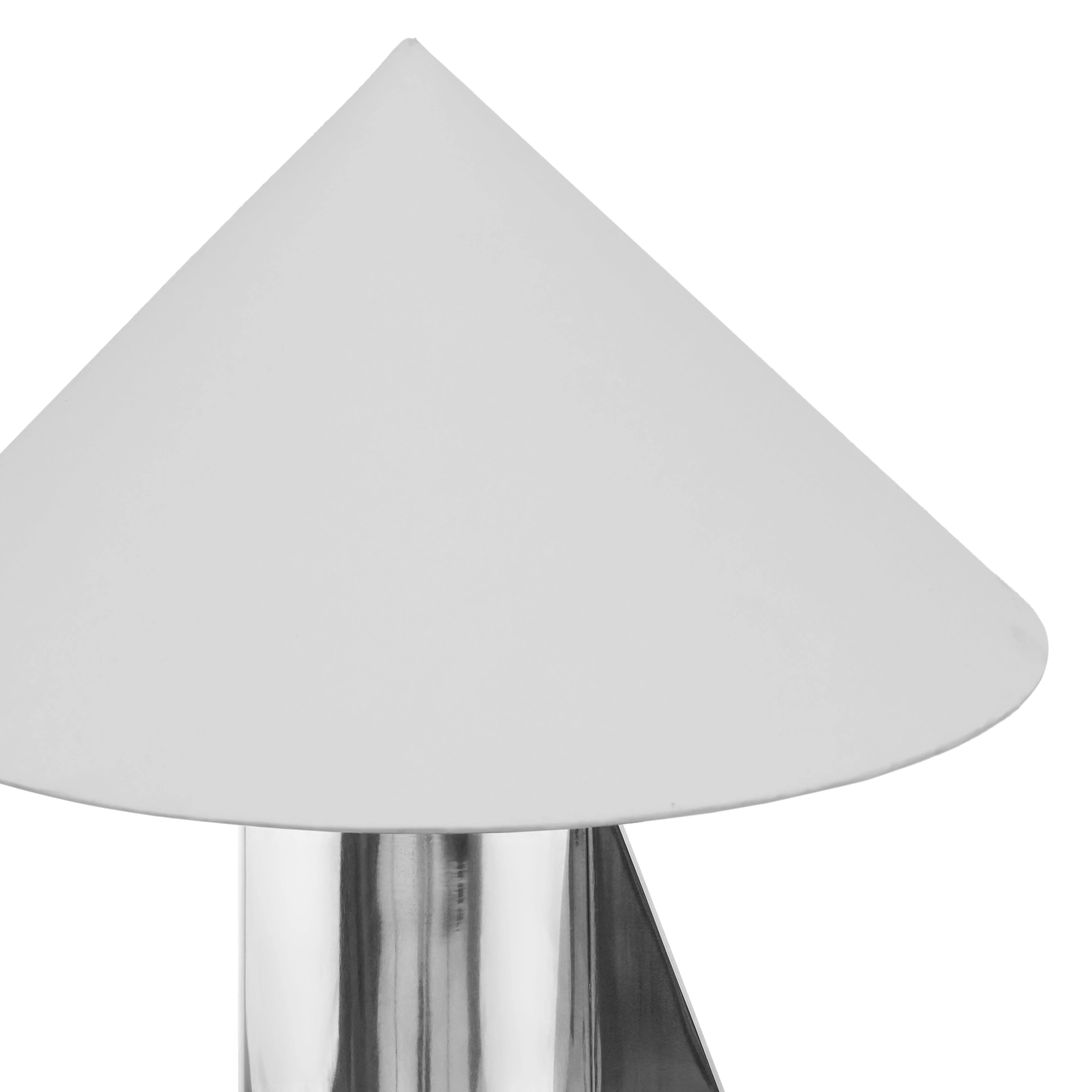 Geo Angled Chrome Table Lamp - Image 4