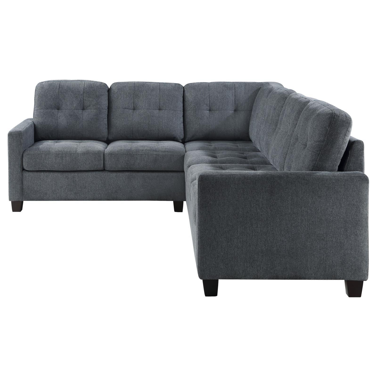 Georgina Steel Grey 4-piece Upholstered Modular Sectional Sofa - Image 3